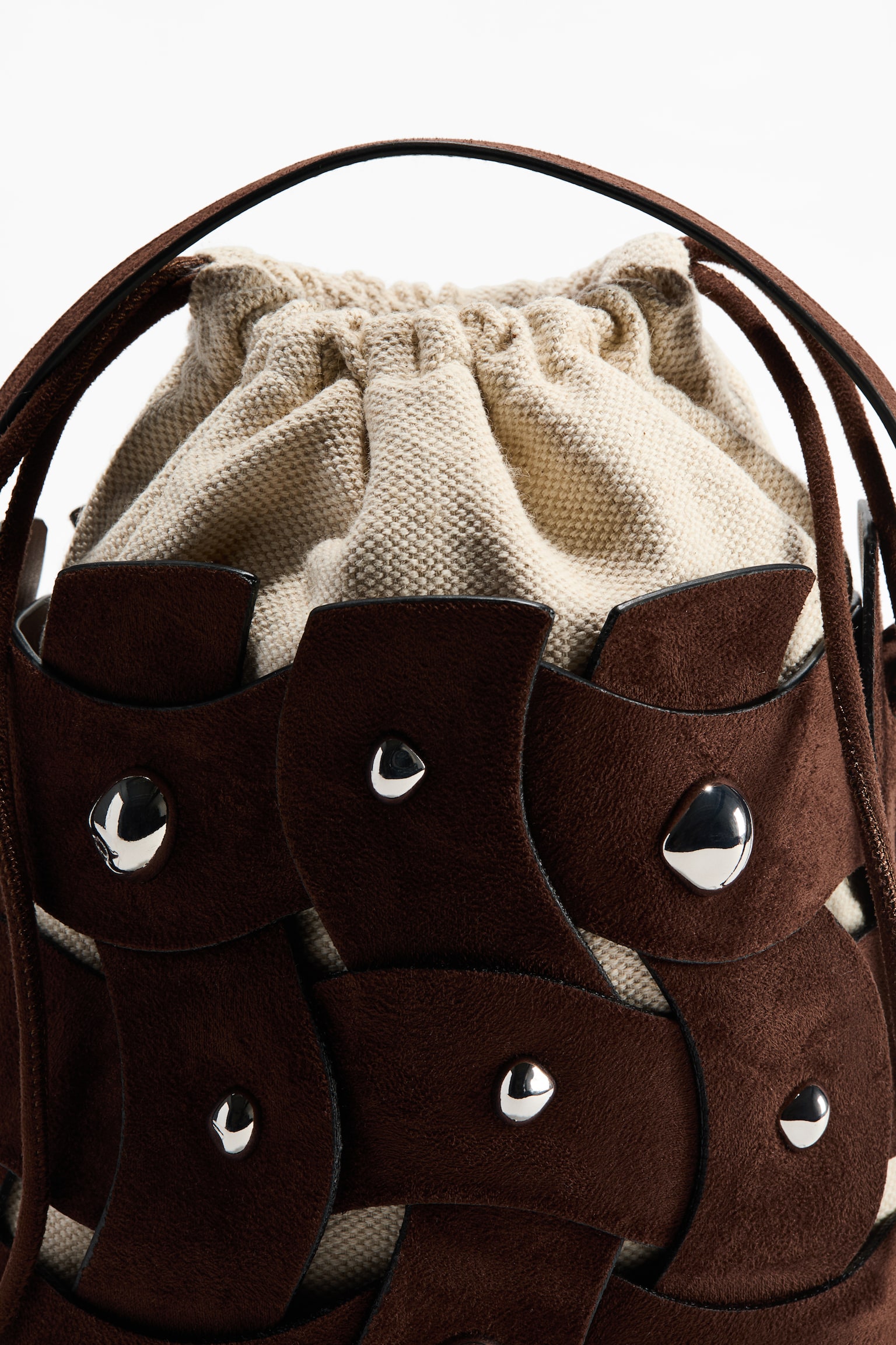 Crossbody bucket bag - Dark brown - 3
