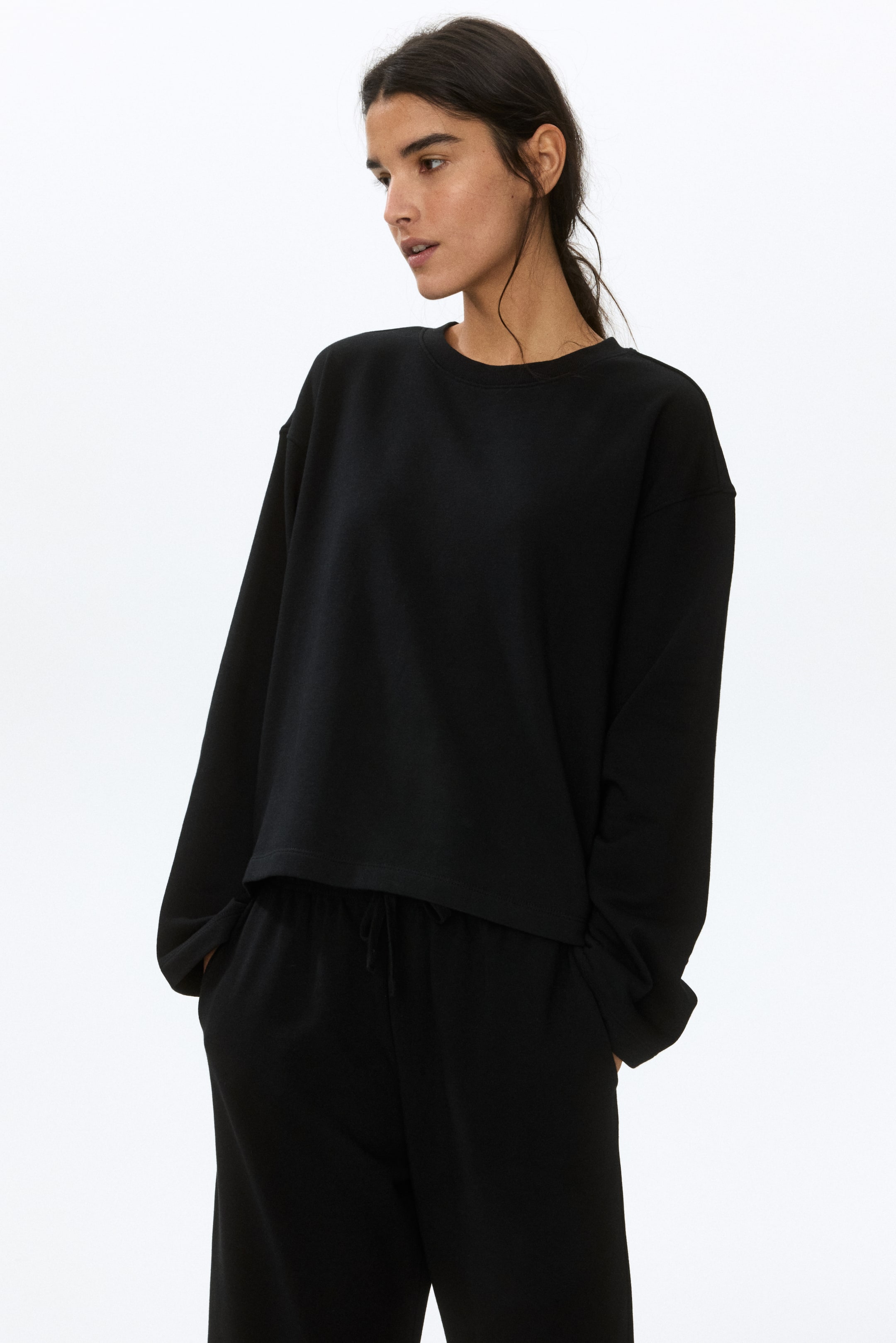 2-Piece Cotton Sweatshirt and Sweatpants Set