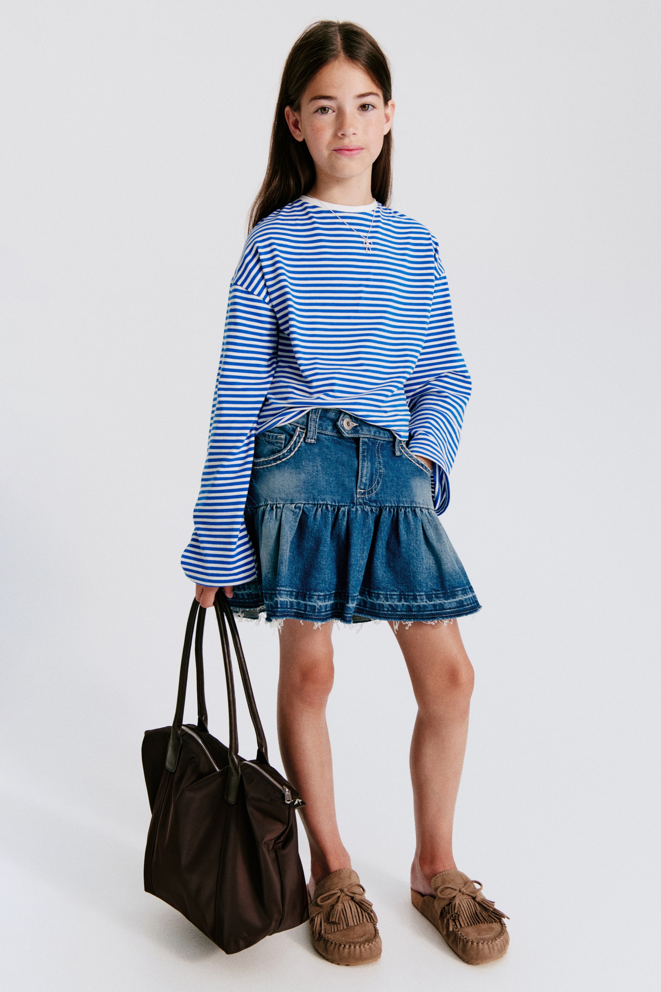 View larger image: Flared denim skirt - Denim blue - Kids | H&M IE 1