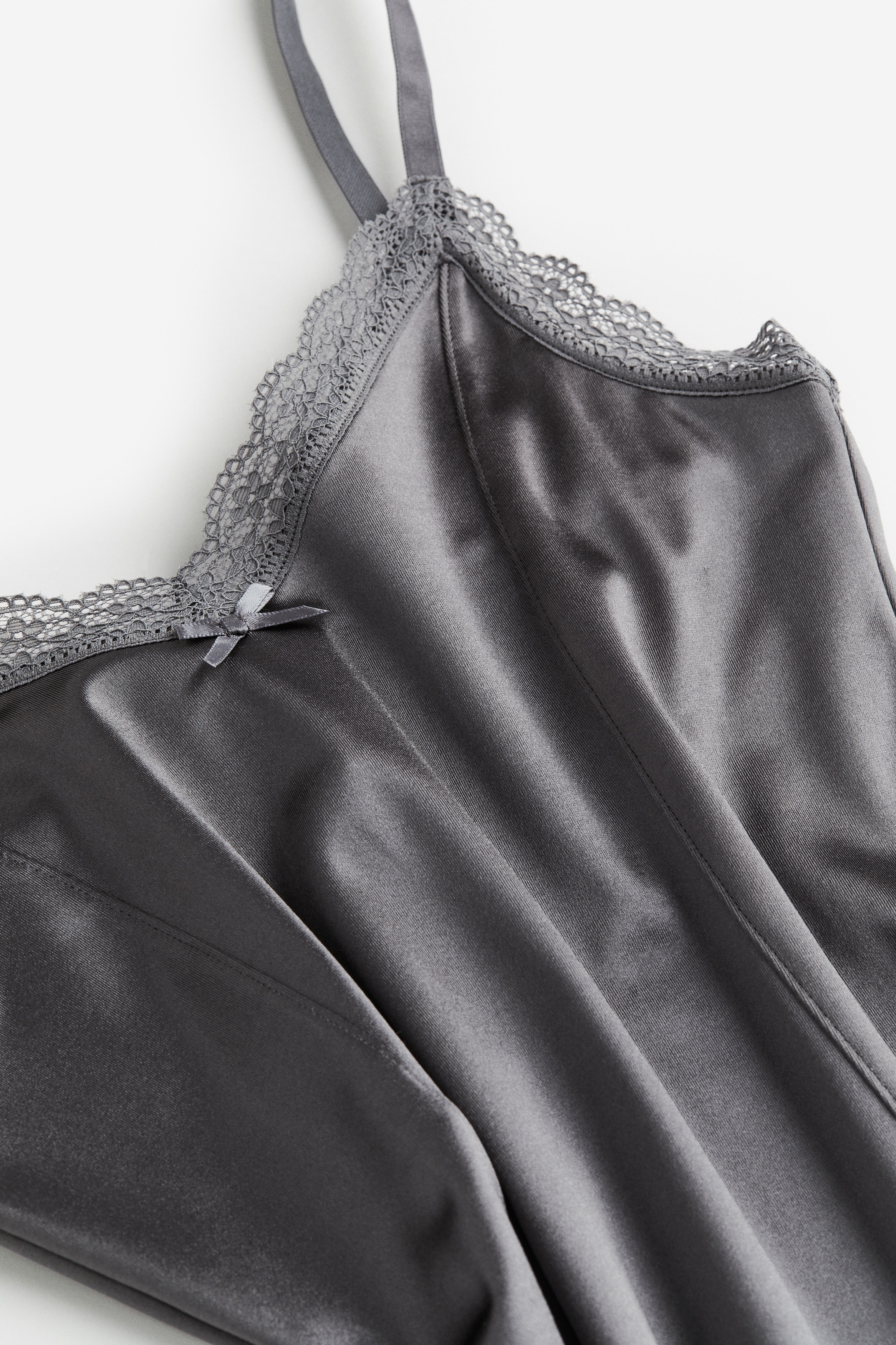 Women's Dark gray Lace-trimmed Bodycon Dress | H&M US Women's Dark gray Lace-trimmed Bodycon Dress | H&M US