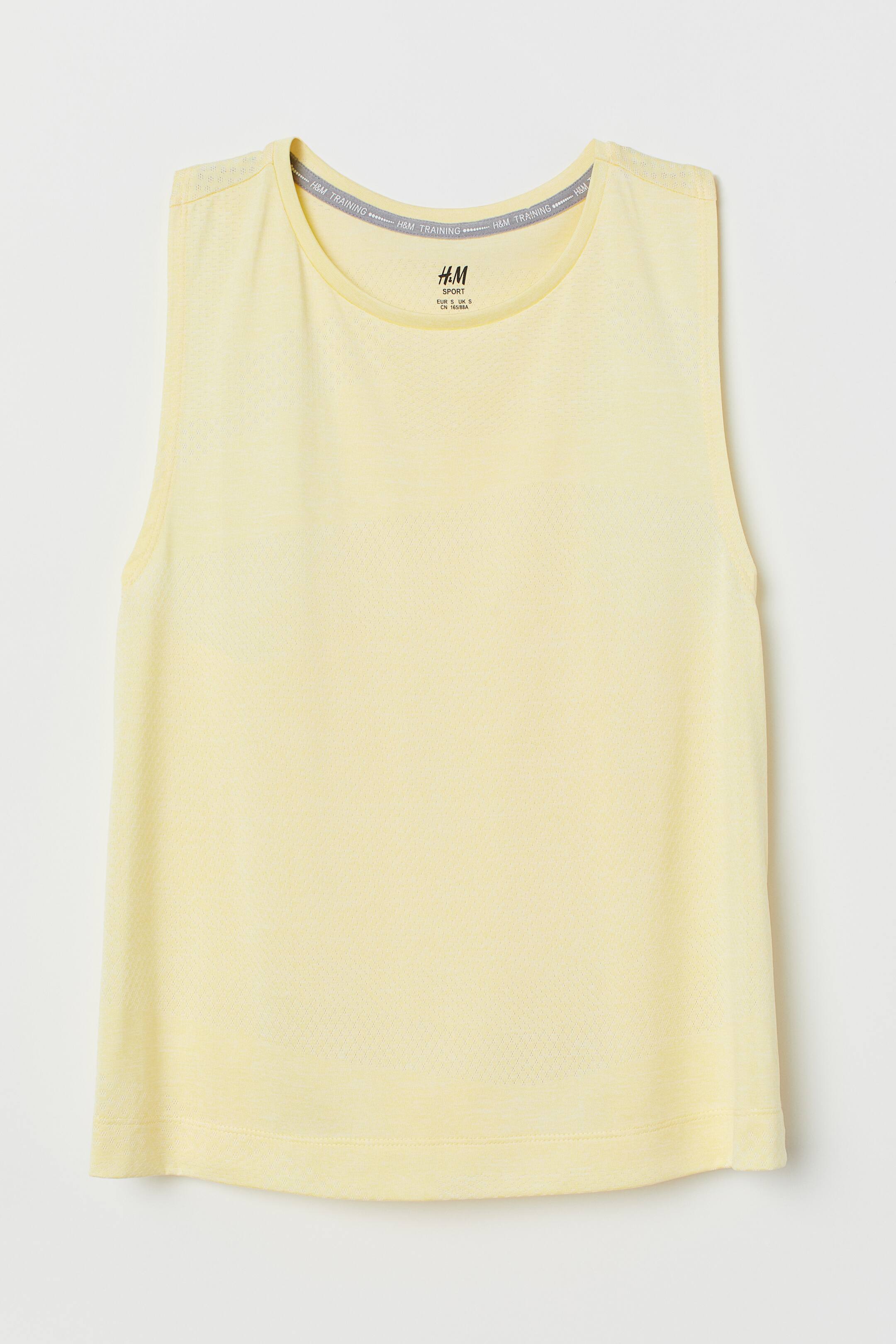 查看大圖: 運動背心上衣 - 淺黃色 - Ladies | H&M 1