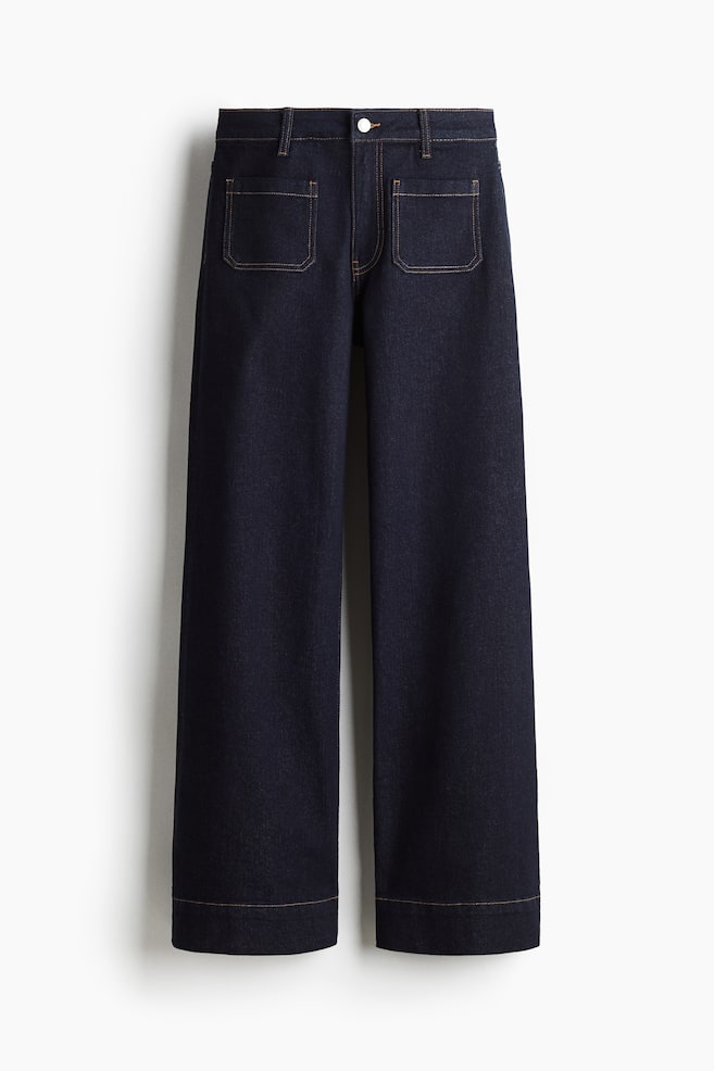 Wide High Jeans - Dark denim blue/Washed black/Denim blue - 1