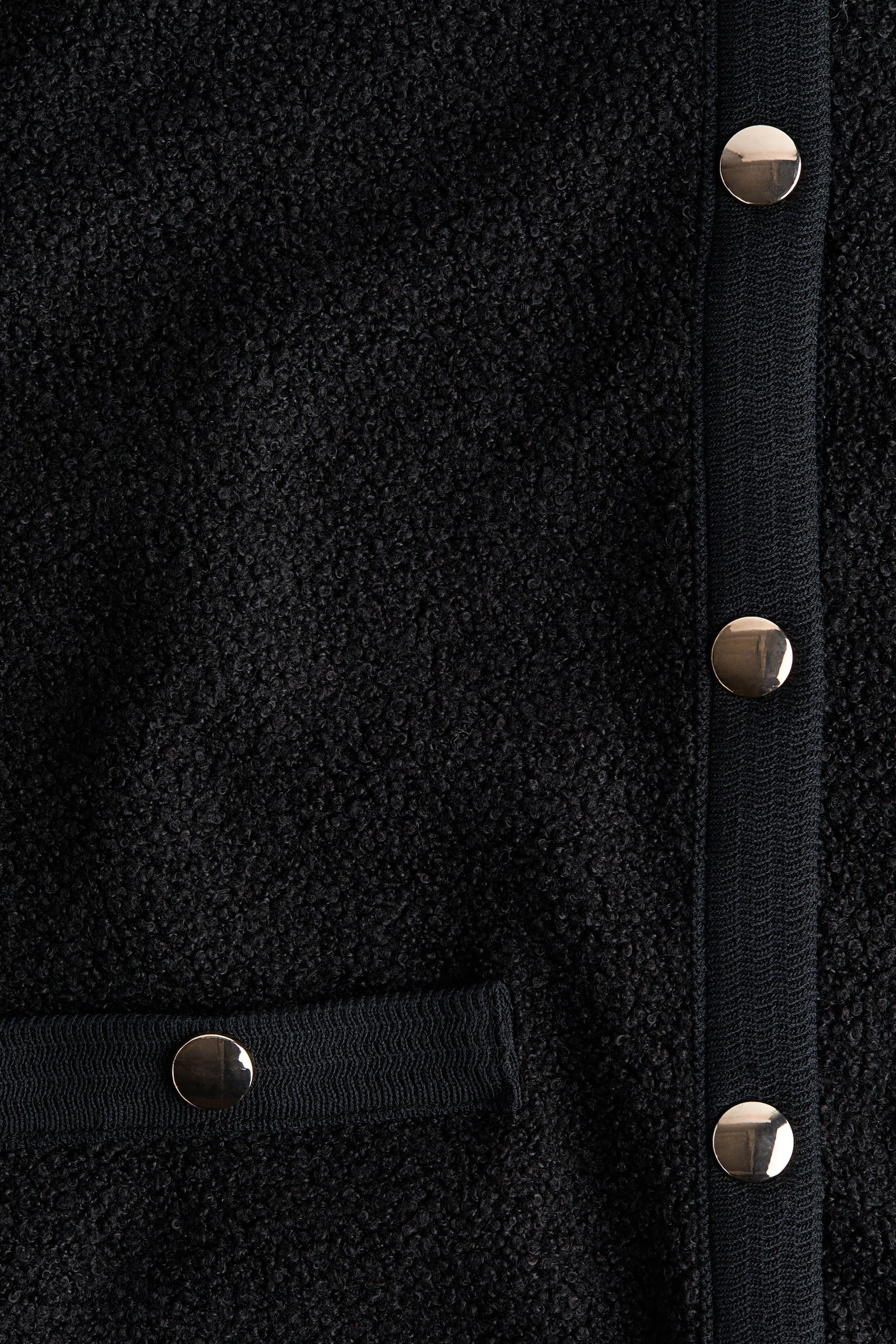 Женская куртка H&M Teddy Fleece, цвет: Чёрный — фото 5