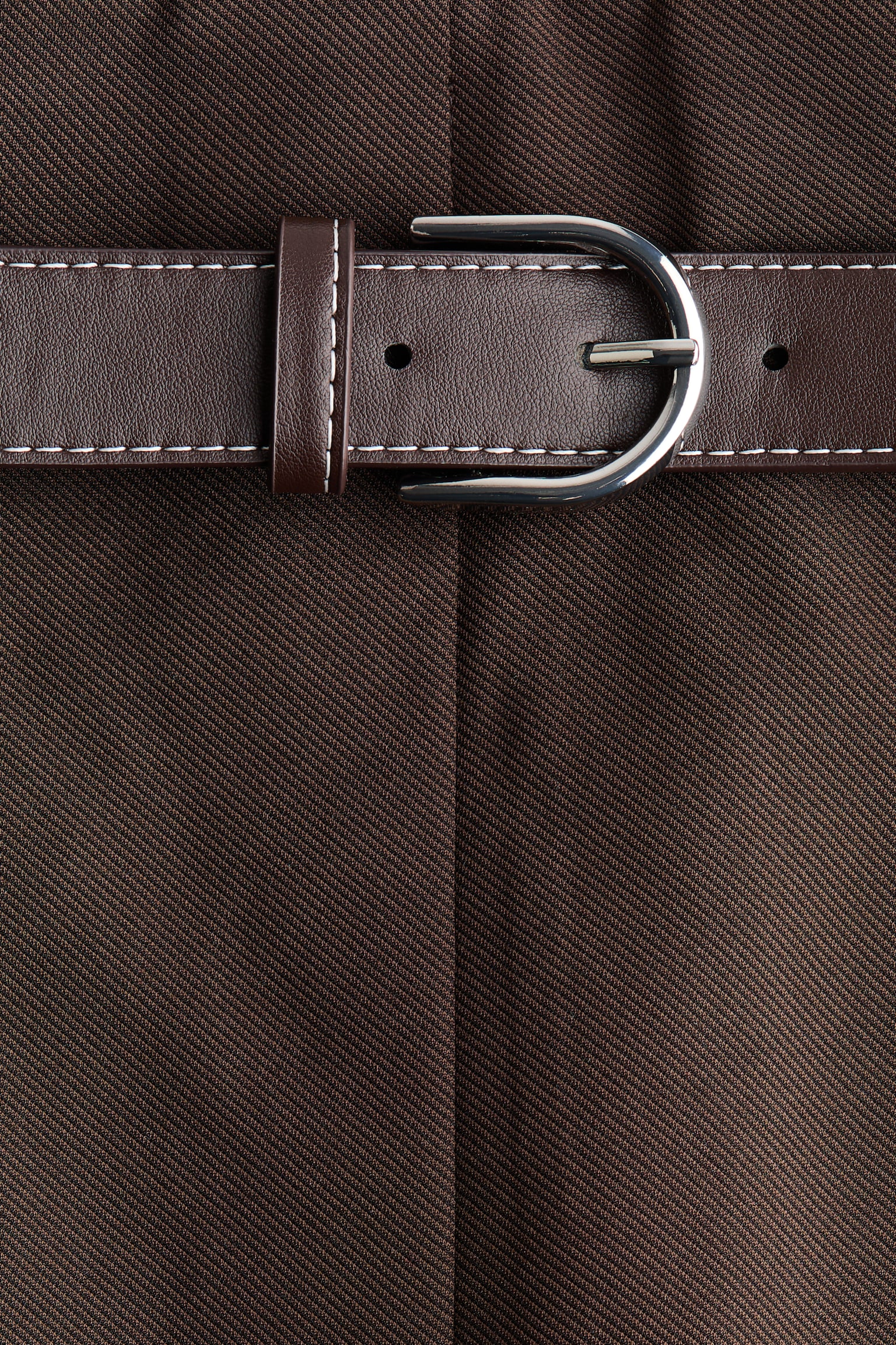 Belted skirt - Dark brown - 4