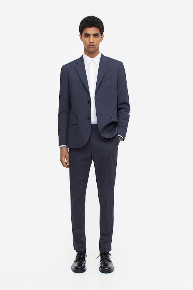 Skinny Fit Suit trousers - Dark blue/Burgundy/Grey/Beige marl/dc/dc/dc - 1
