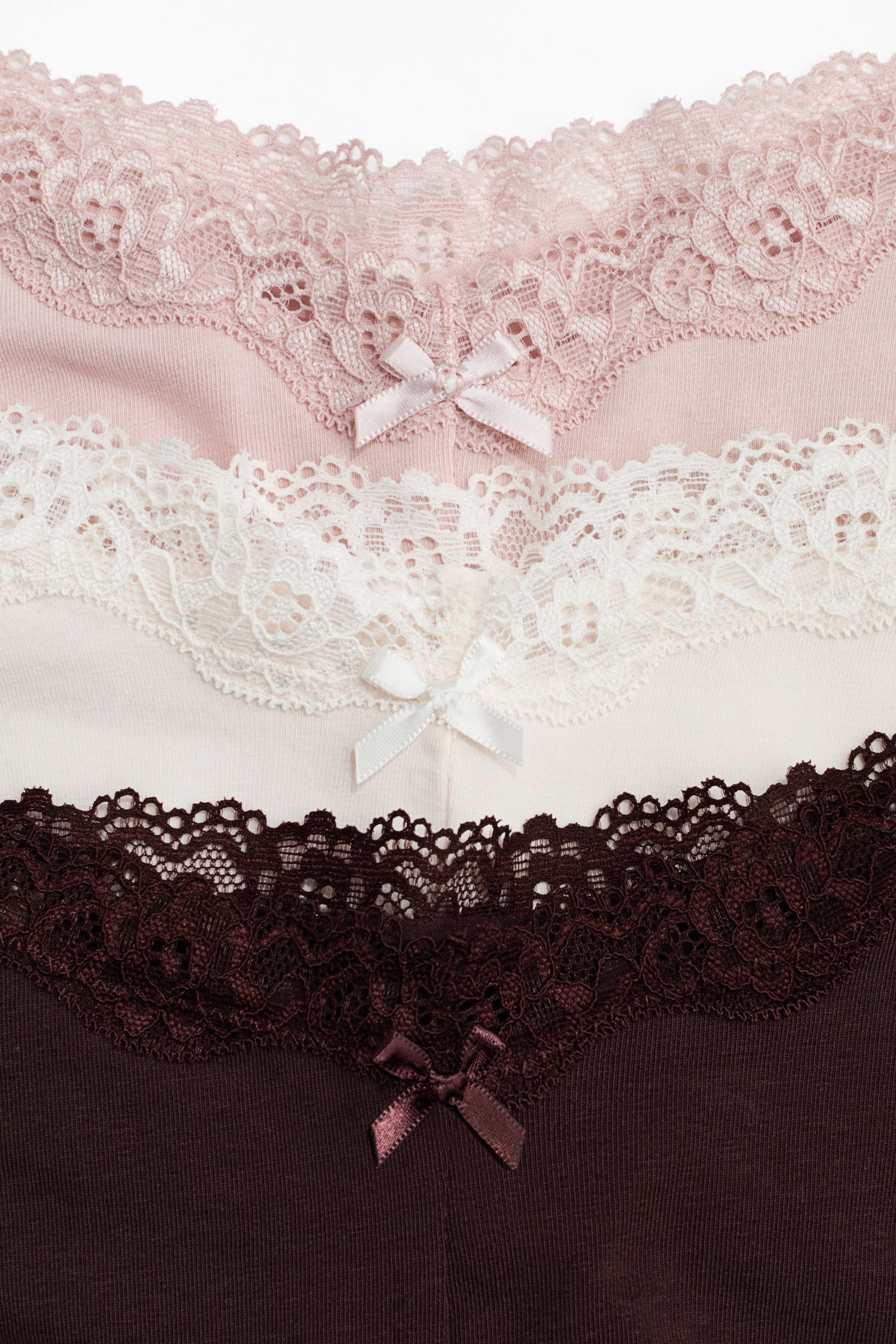 5er-Pack Hipster aus Baumwolle und Spitze - Mole marl/Burgundy/Light pink/Weiss/Herzen/Hellgraumeliert/Dunkelgrau/Schwarz/Geblümt/Weiss/Geblümt/Tiefdunkles Graubraun/Mattrosa - 3