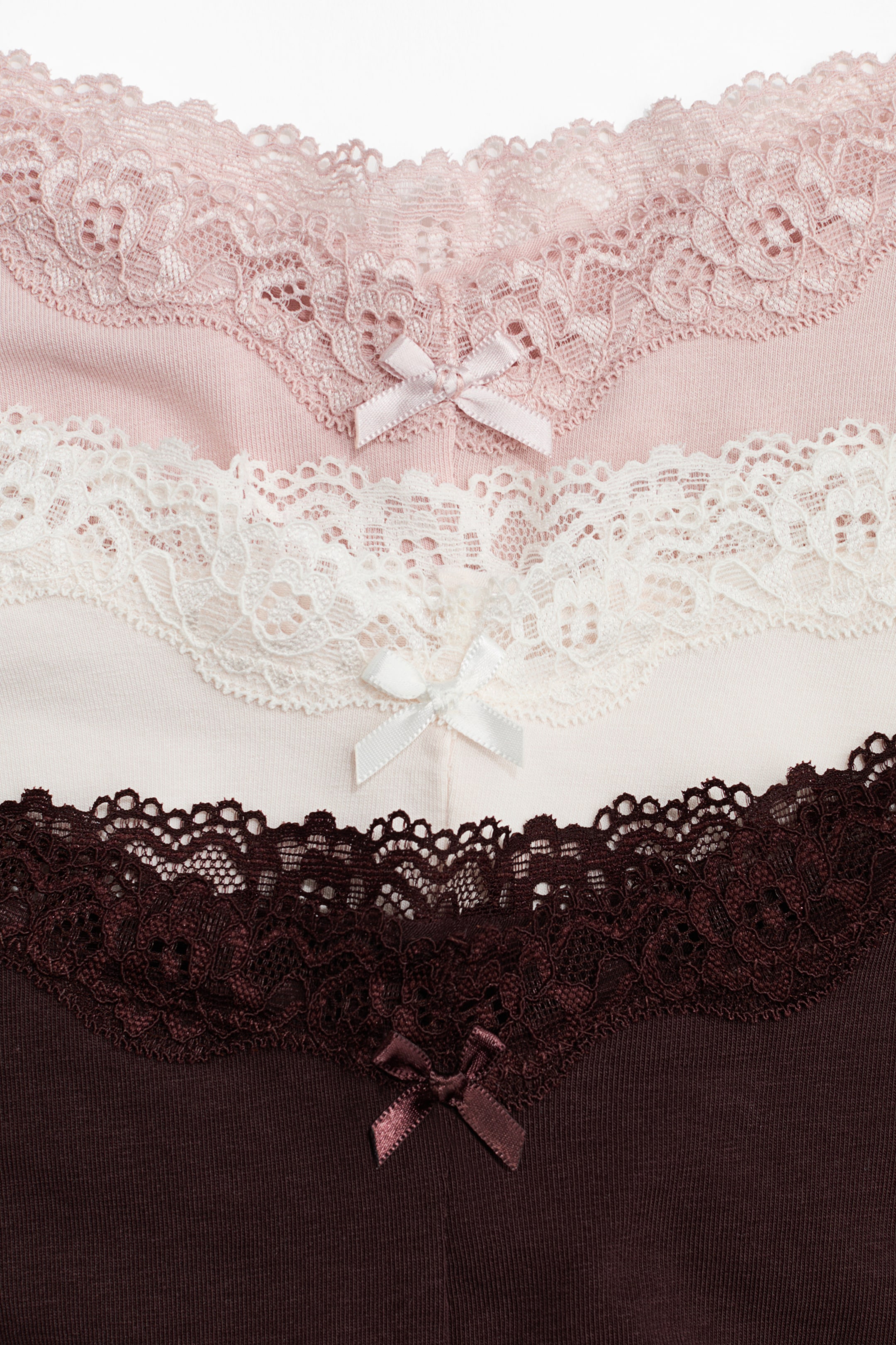 Zobrazit větší obrázek: Kalhotky hipster z bavlny a krajky 5 kusů - Mole marl/Burgundy/Light pink - ŽENY | H&M CZ 3