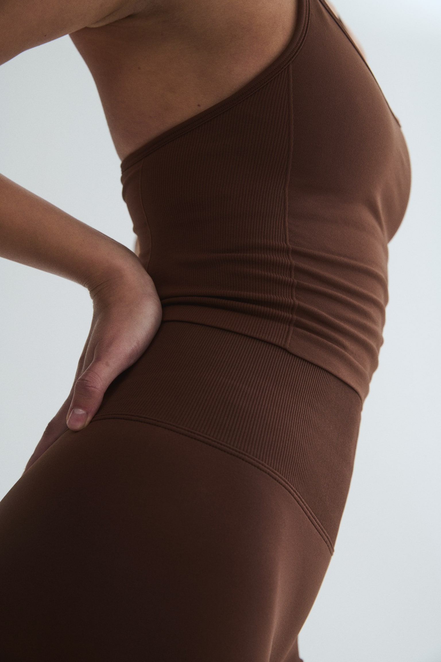 Seamless Sports top with DryMove™ - Brown/Black/Dark grey/Light turquoise - 7