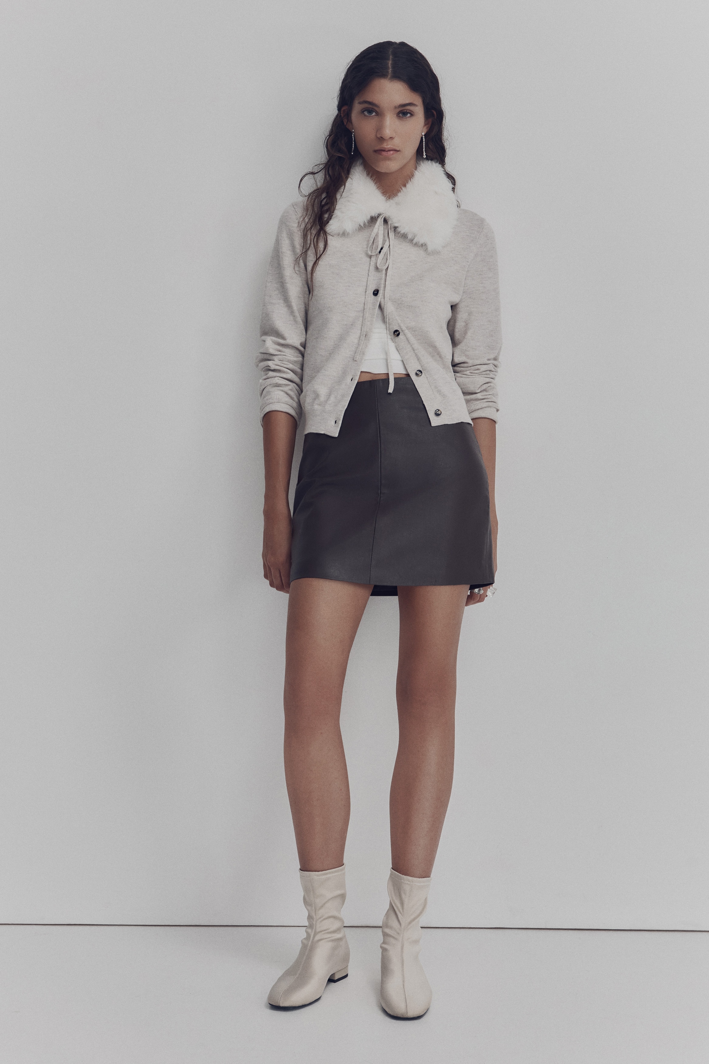 Collared cardigan