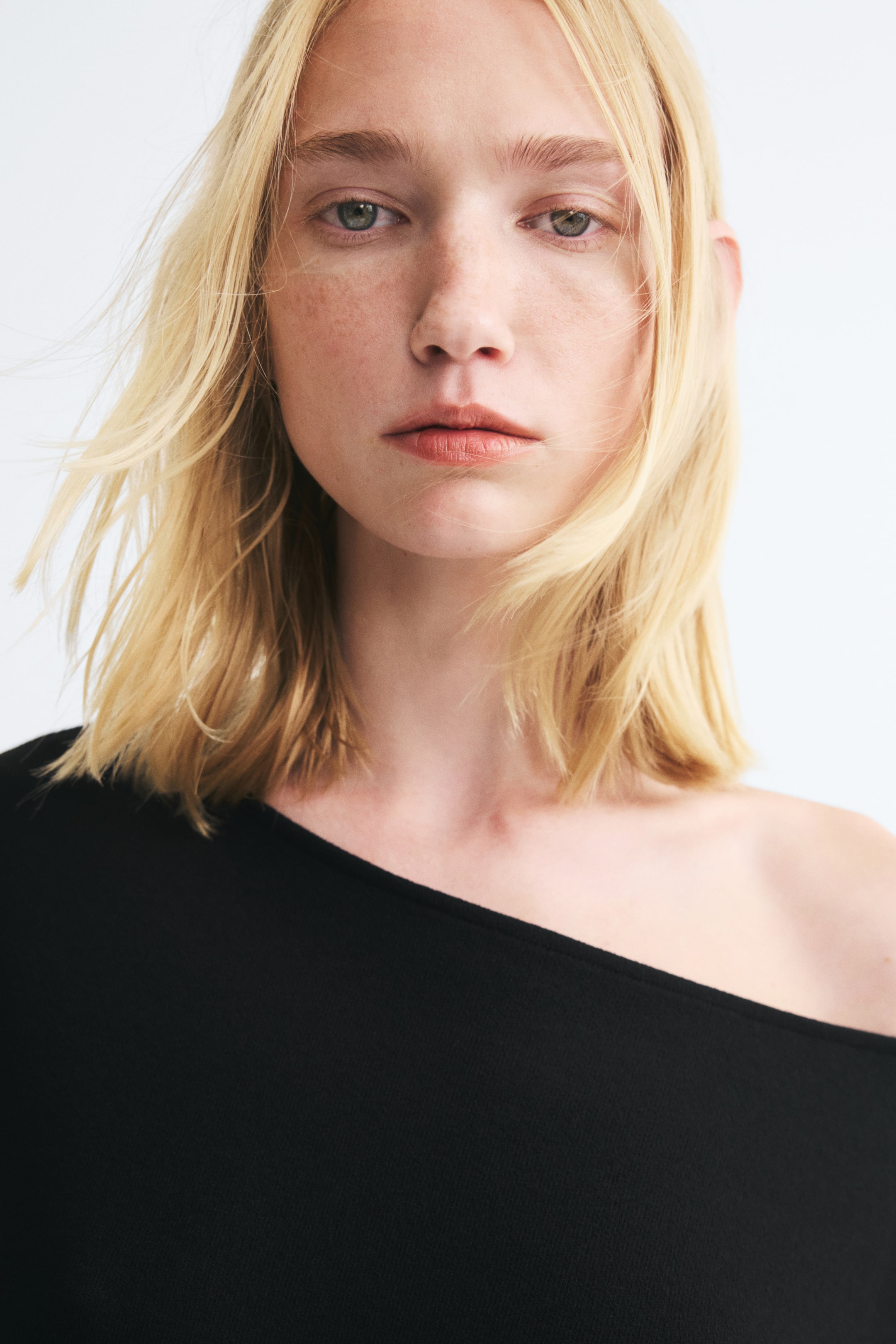 Textured Boat-Neck Top
