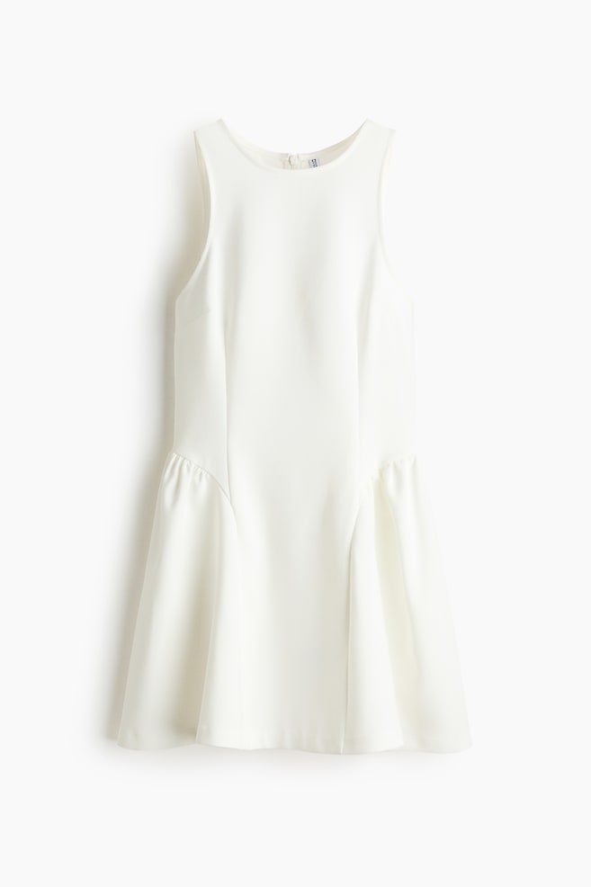 Ausgestelltes Kleid - Elfenbein/Beige/Schwarz - 1