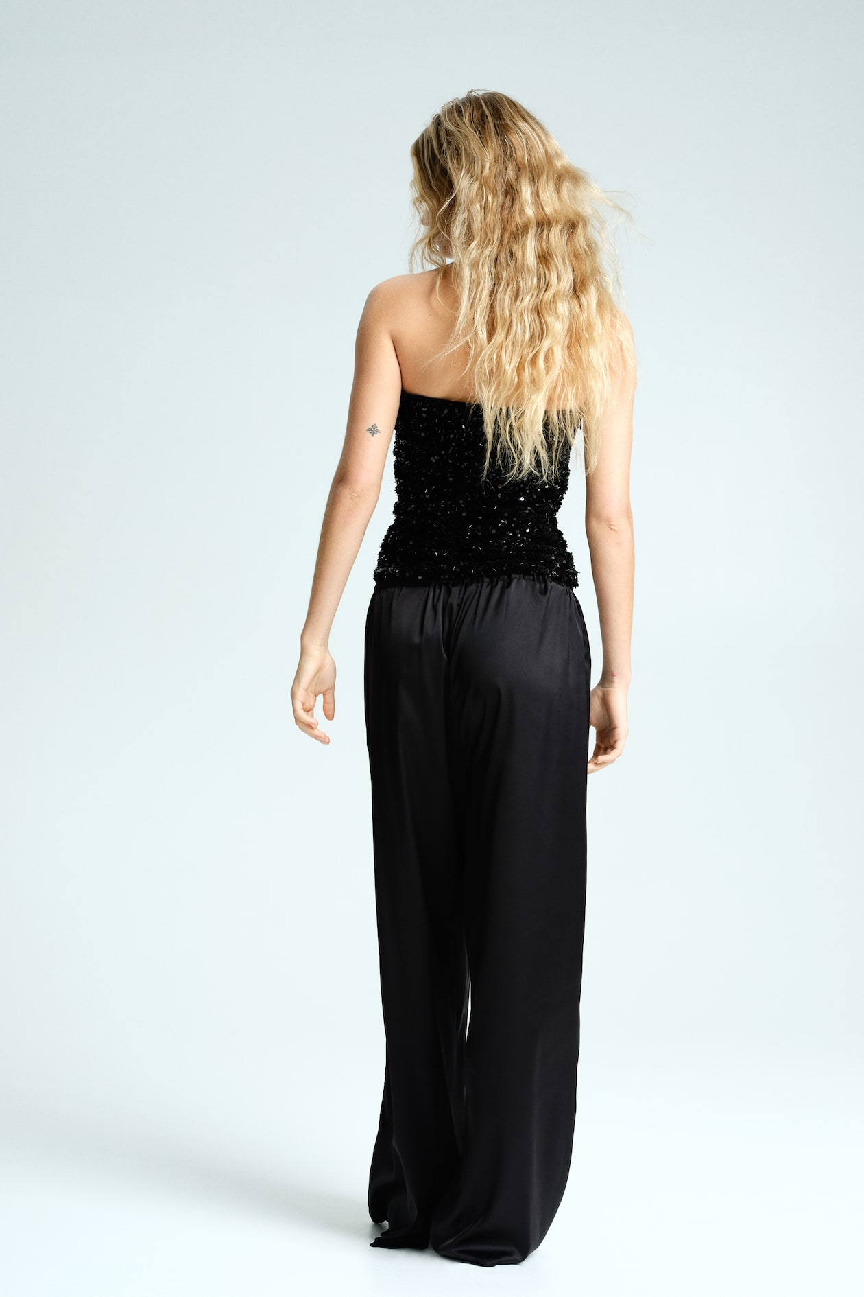 Embroidered Satin Pants - image 5