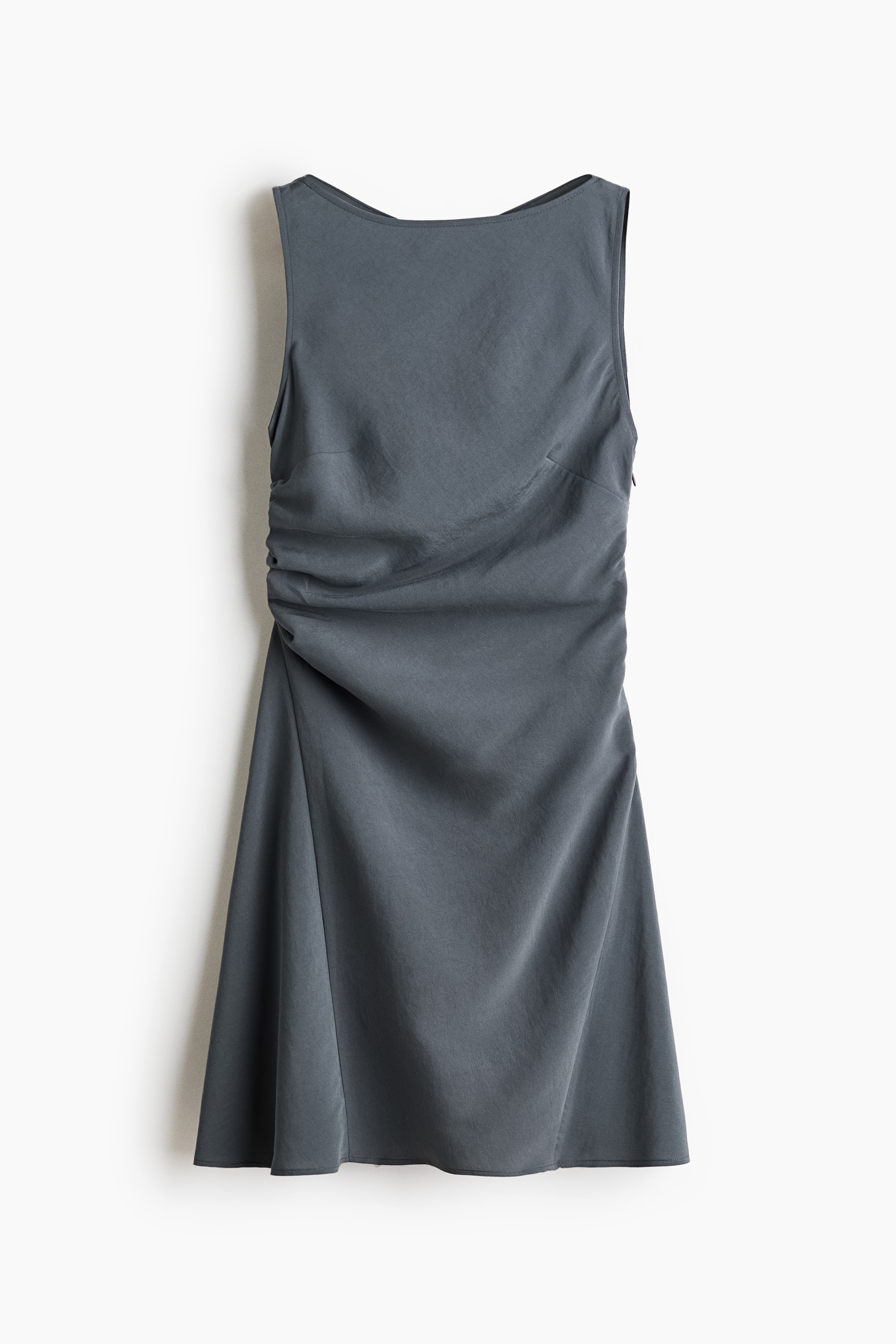 Drapiertes Kleid mit Cut-outs - Dunkelgrau/Helles Mattlila