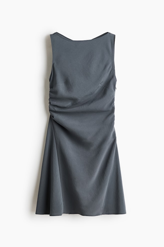 Robe découpée à effet drapé - Gris foncé/Violet ancien clair - 1