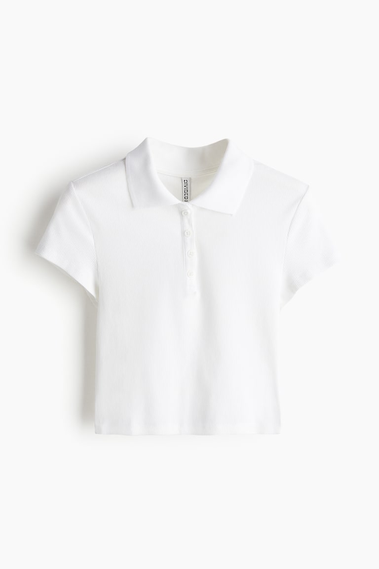 Ribbed polo shirt