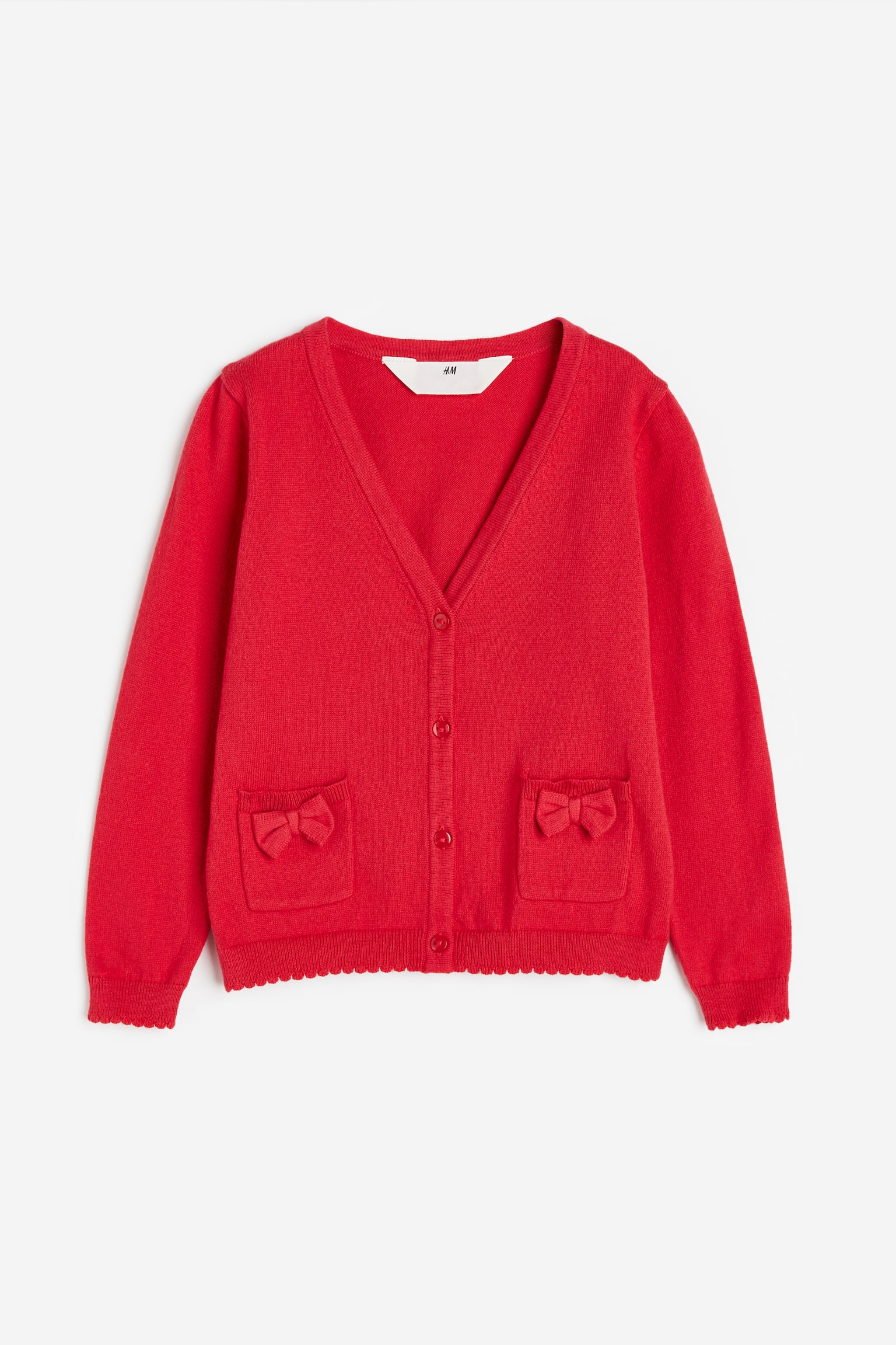 Cotton school cardigan - Bright red/Dark grey/Navy blue/Dark green - 2