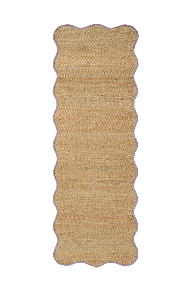 Tapis De Jute Mambo - Mauve/Noir - 1