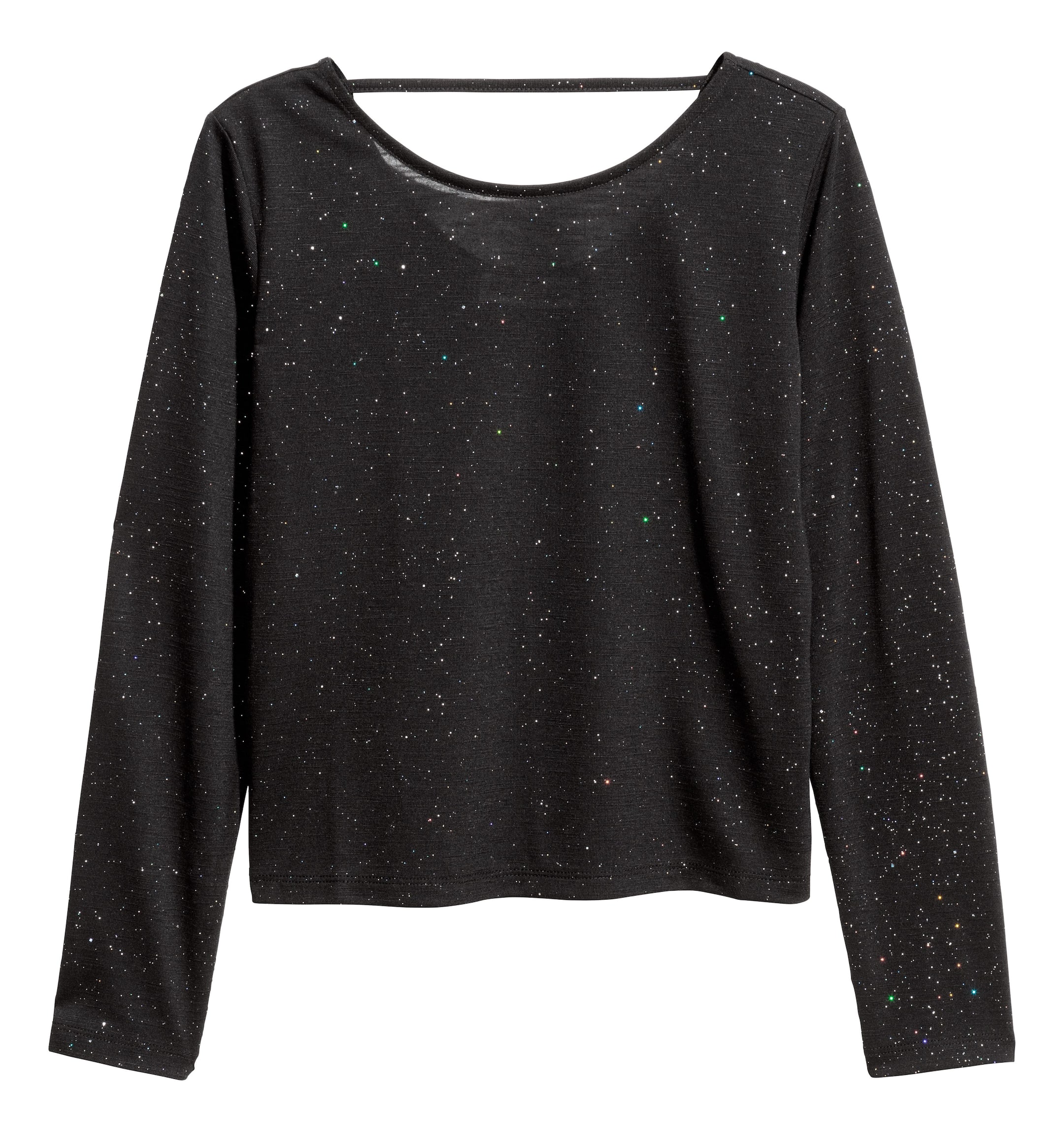 Vis større bilde: Langermet trikottopp - Sort/glitter - BARN | H&M NO 1