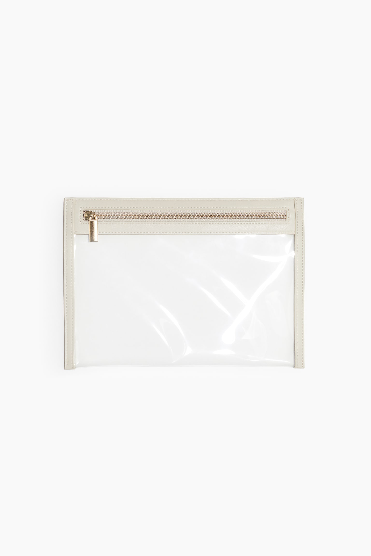 Transparent Pouch - Light beige - 1