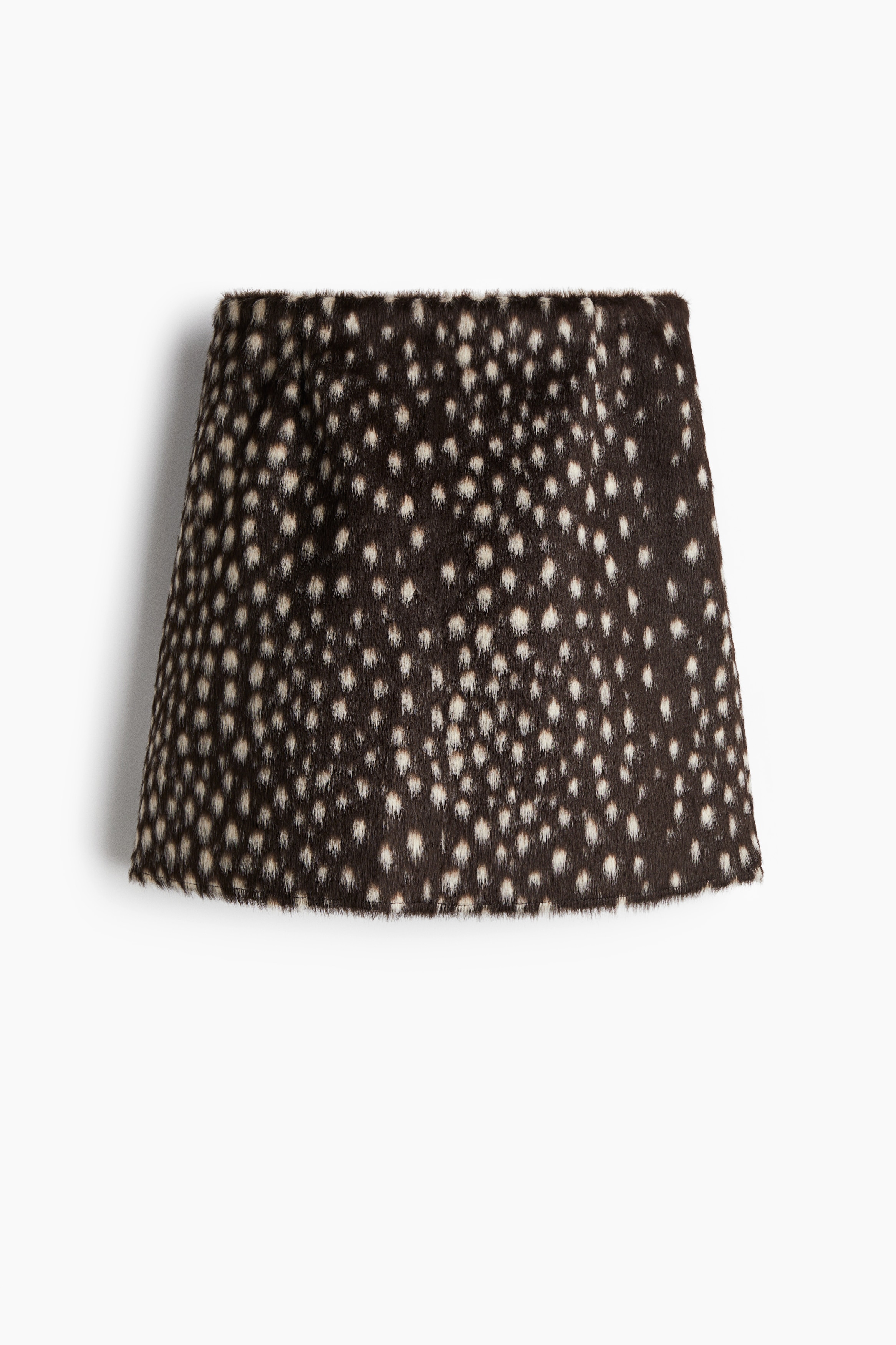 Fuzzy skirt - Dark brown/Spotted