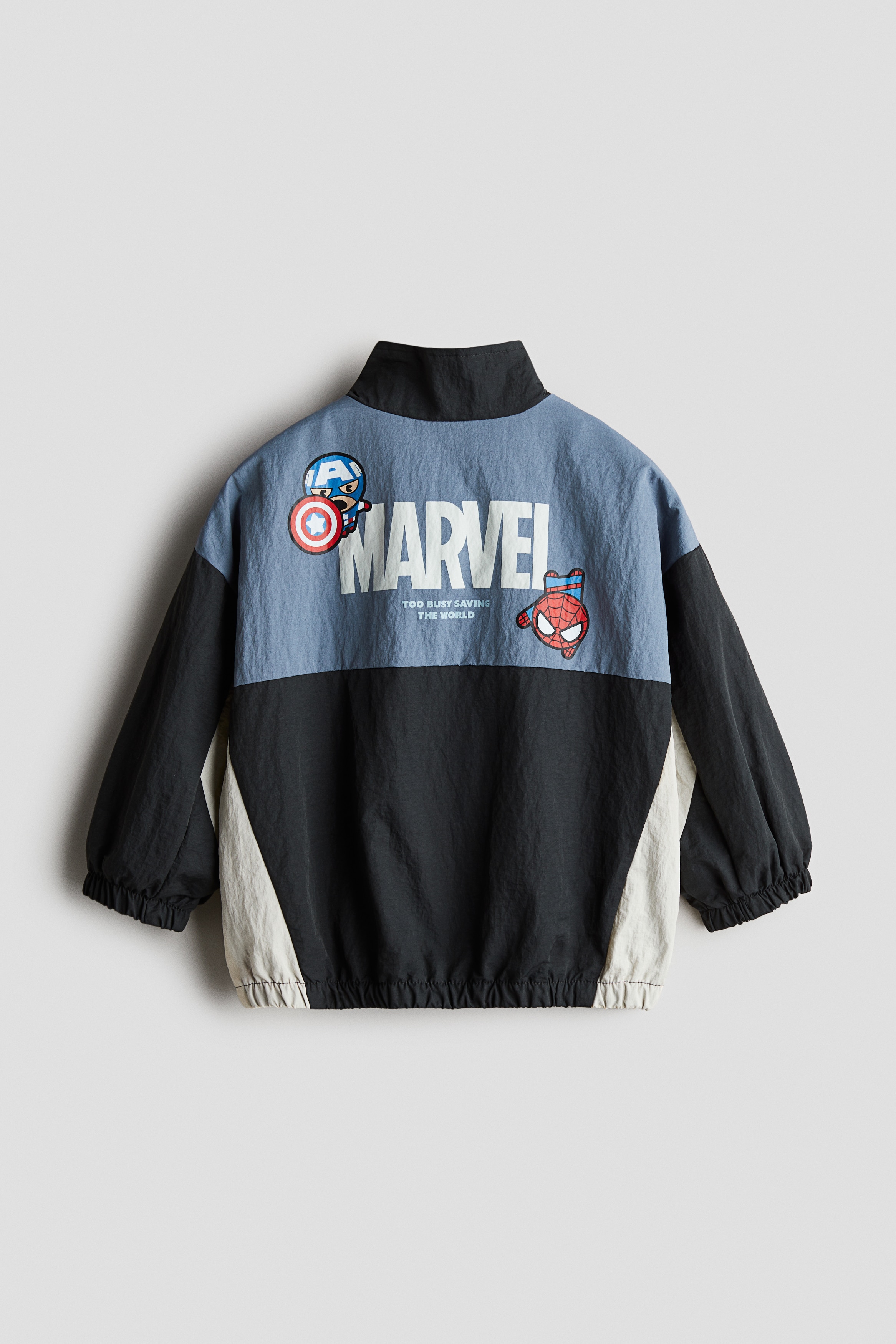 Dark gray/Marvel Printed Windbreaker for kids | H&M US