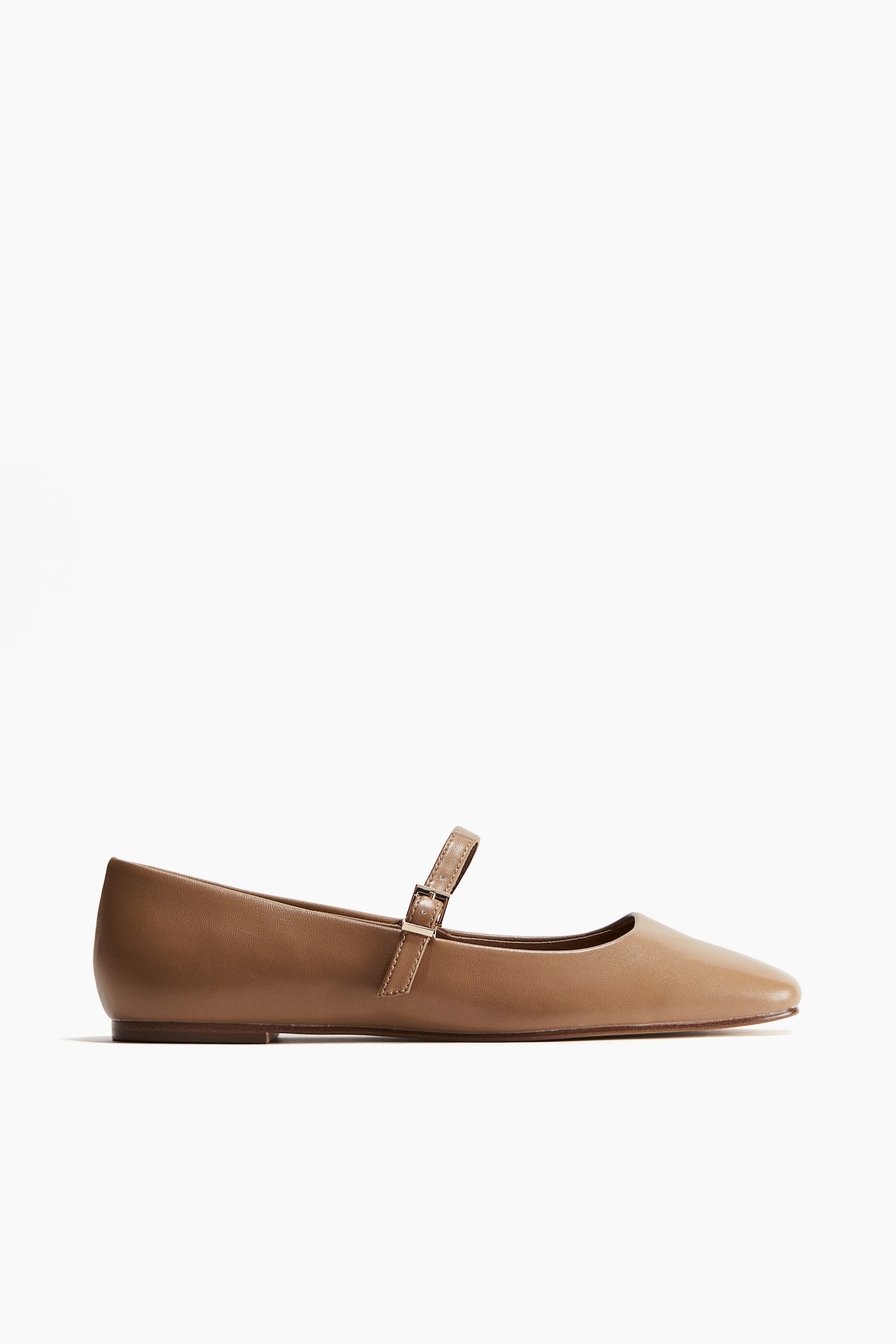 Mary Jane Ballet Flats - Dark beige/Black - 2