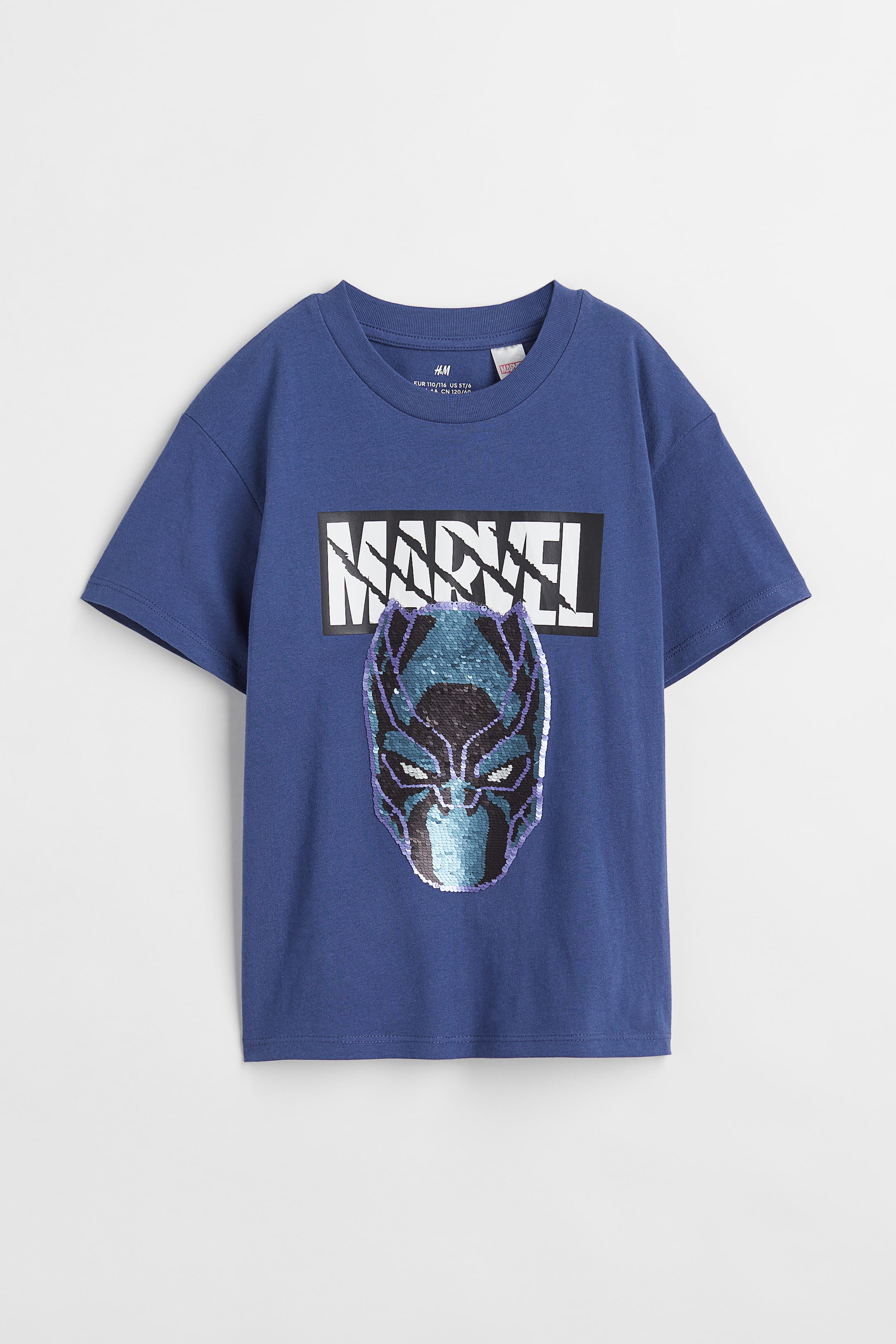 Marvel Set Maglietta e Pantaloncino per Ragazzi Black Panther Outfit due Pezzi per Bambini Nero 5-6 anni