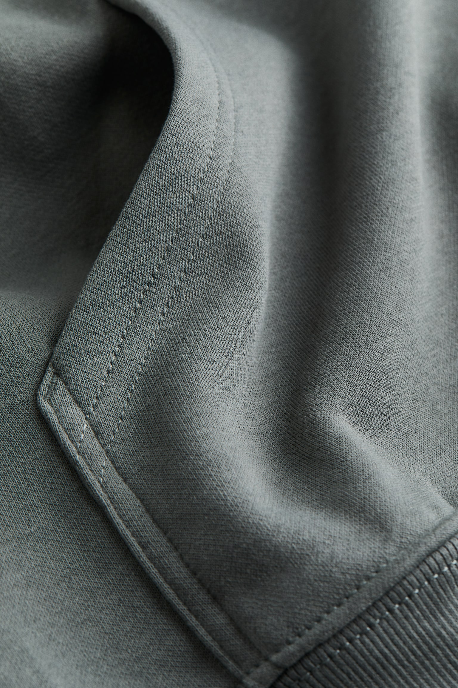 Áo chui đầu có mũ - Màu xanh lá khói/Màu đen - 2