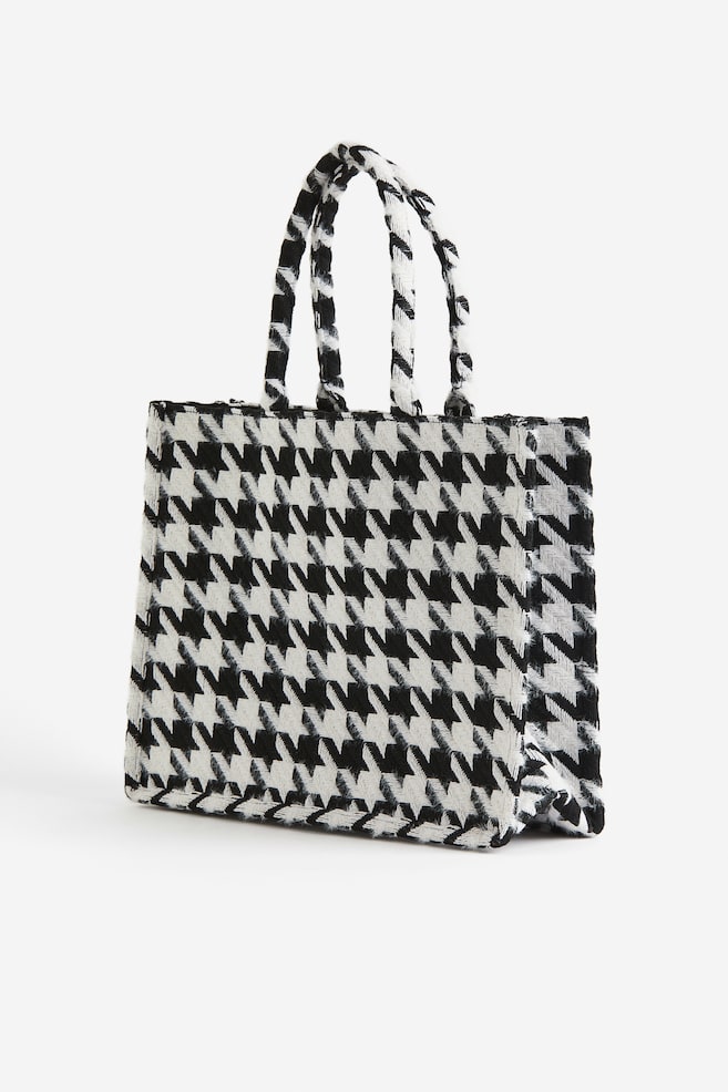 Shopper - Black/Dogtooth-patterned - 3