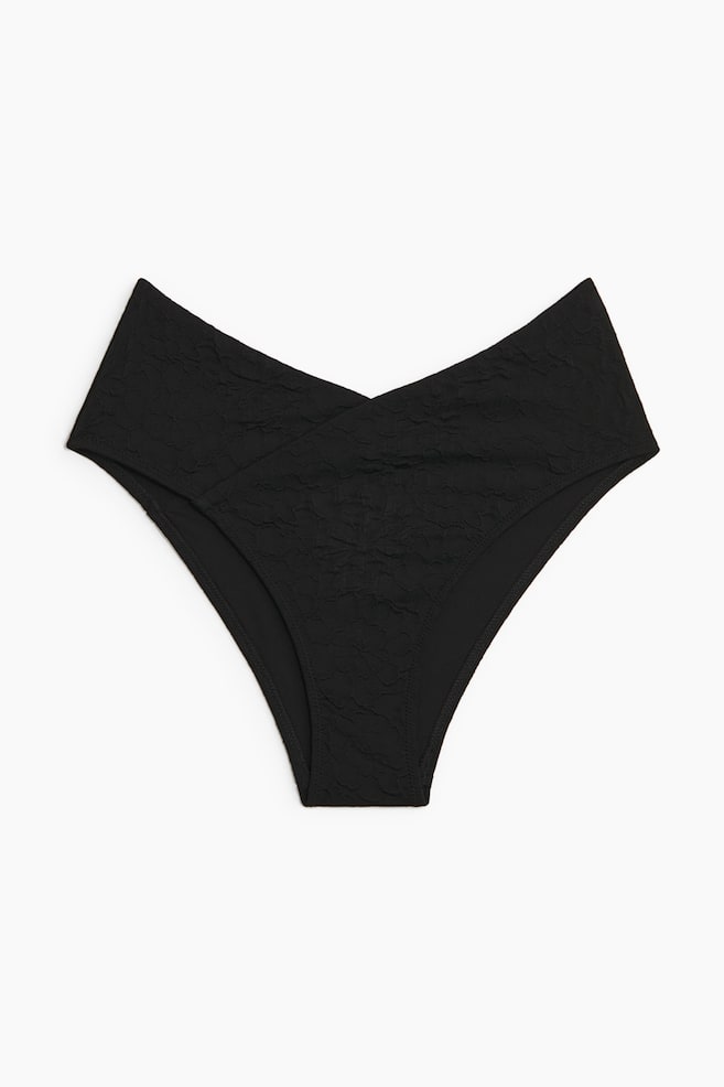 High Rise Cheeky Bikini Bottoms - Black/Green/White/zebra print - 1