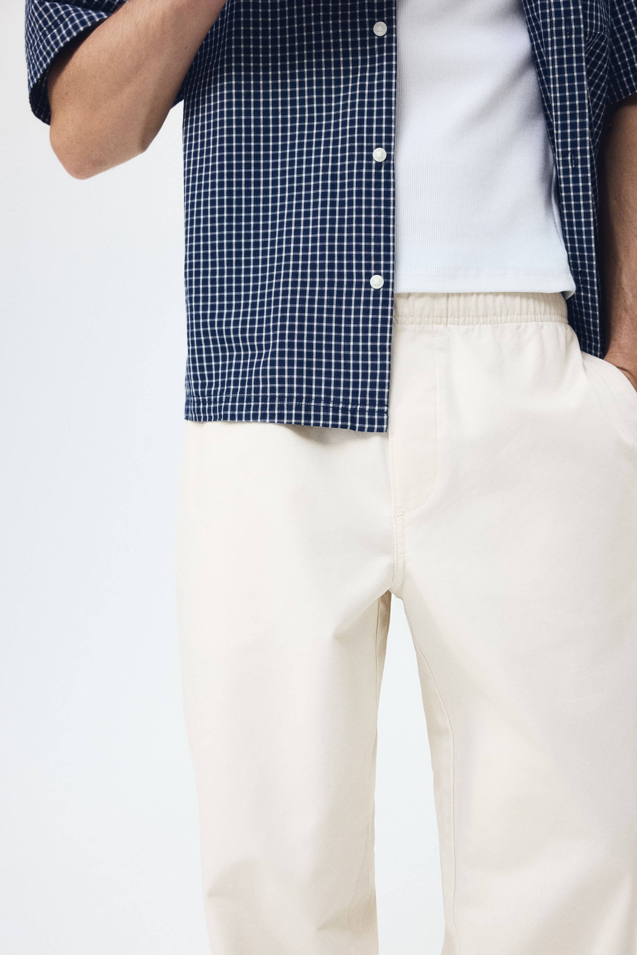 Pantalon ample en toile de coton