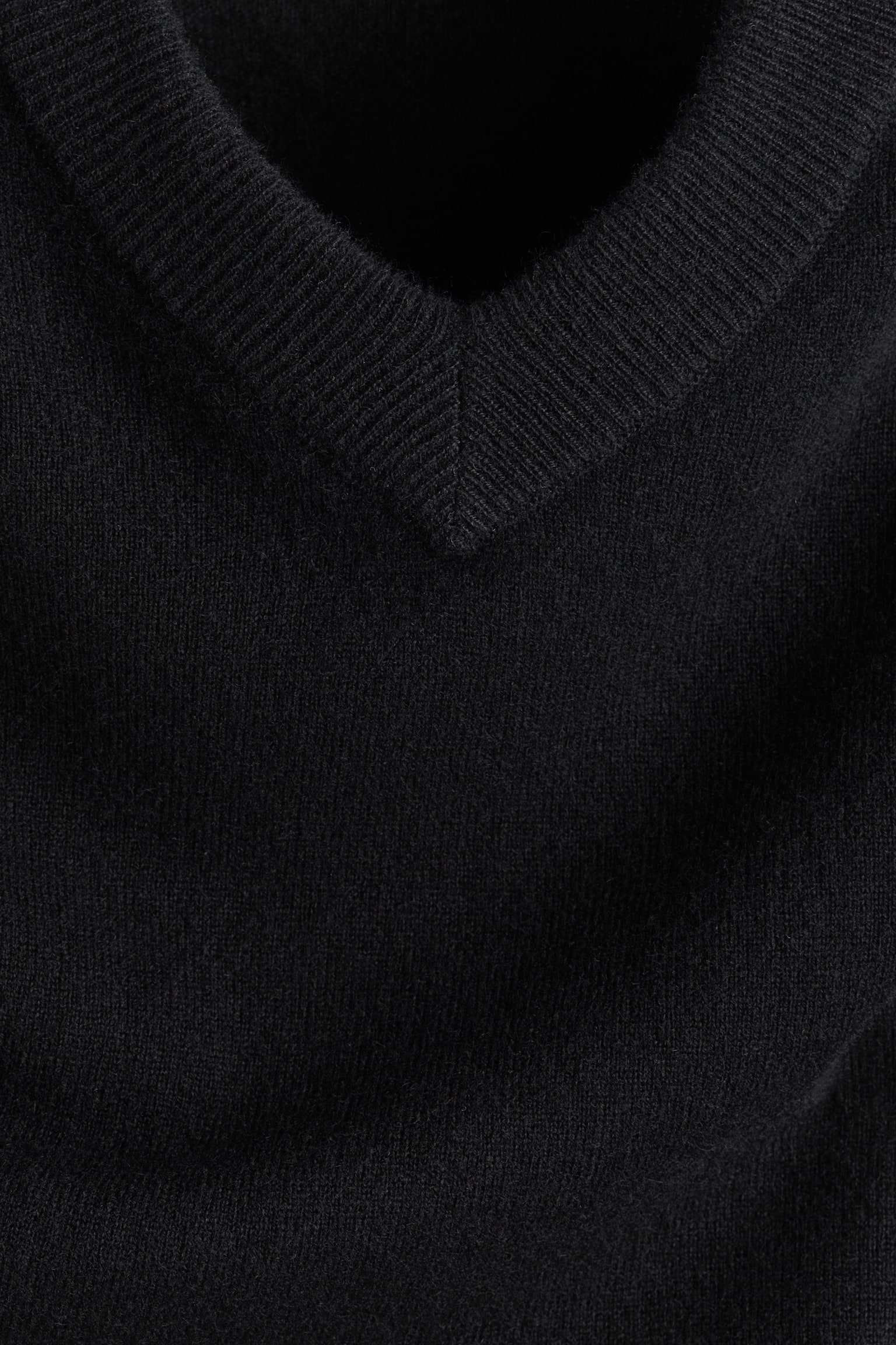 Мужской свитер H&M Relaxed-Fit Cashmere, цвет: Чёрный — фото 7