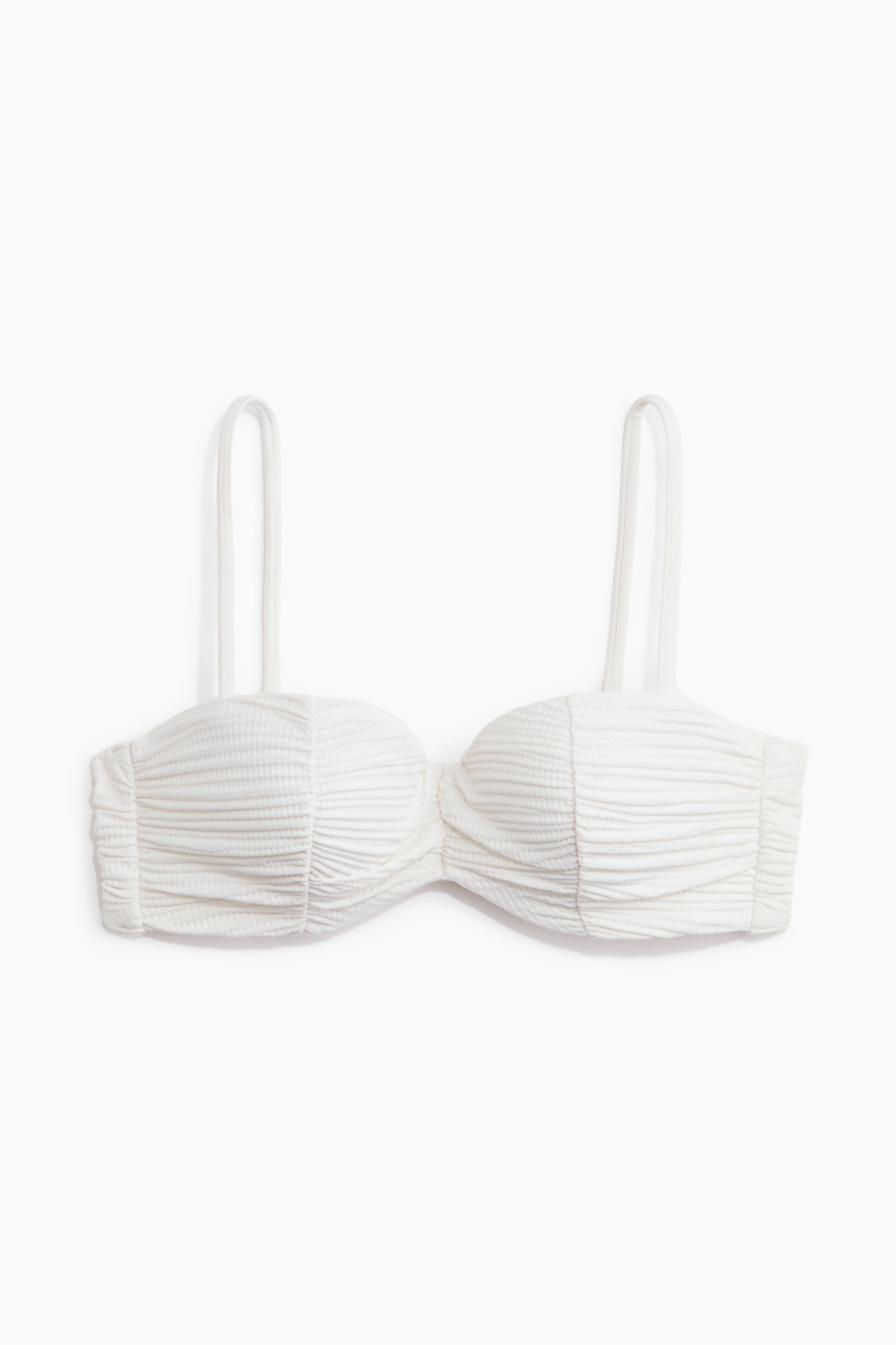 Top de bikini balconette con relleno - Blanco/Amarillo claro