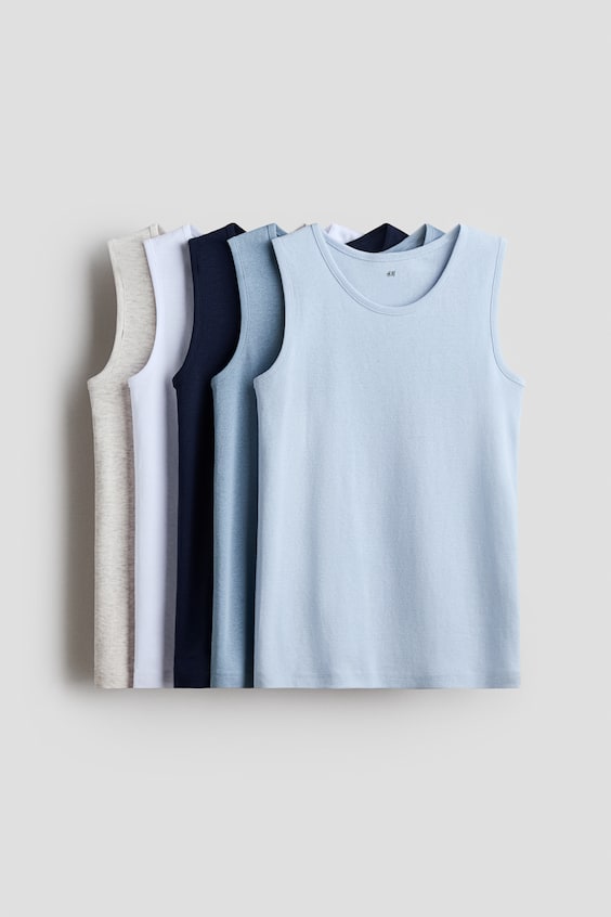 Детские топы H&M 5-pack Cotton Tank Tops