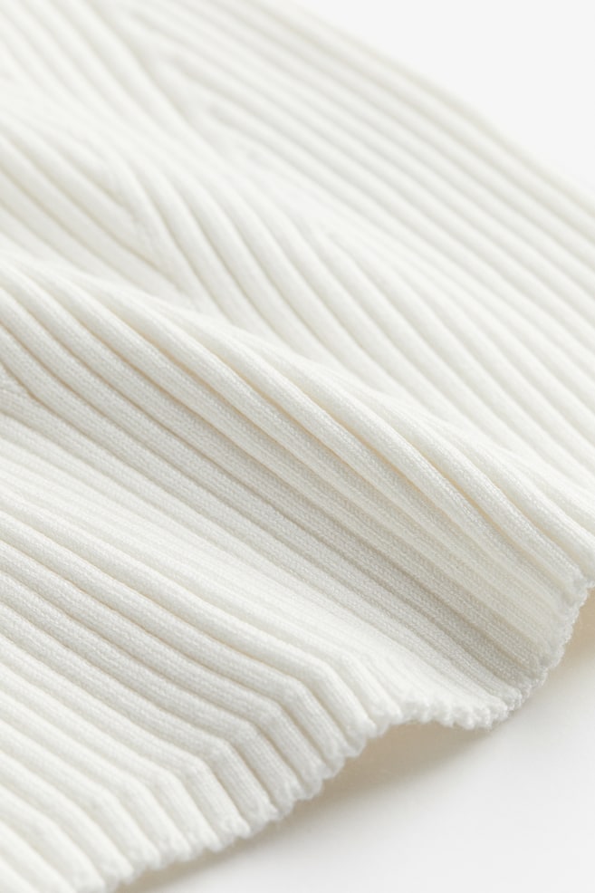 Rib-knit vest top - White/Black/Black/White striped - 5
