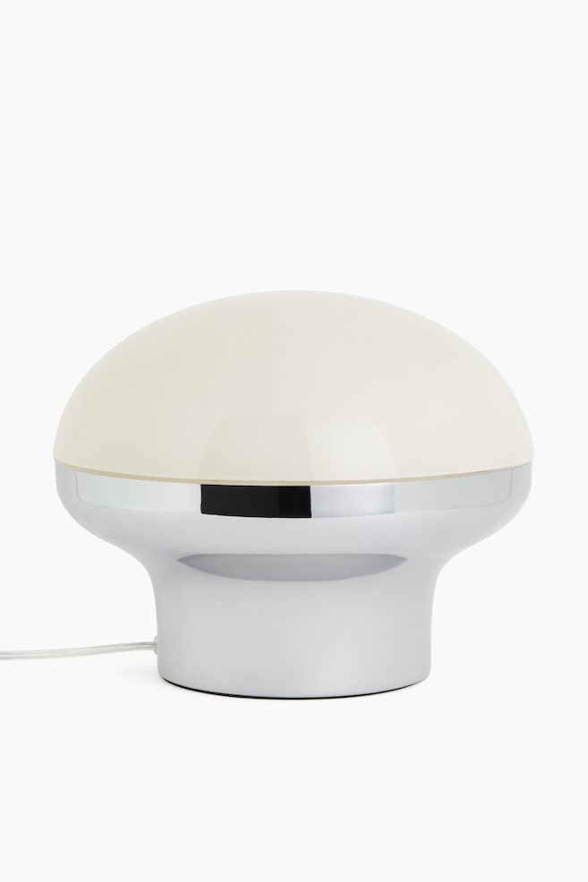 Metal table lamp - Light beige/Silver-coloured - 1