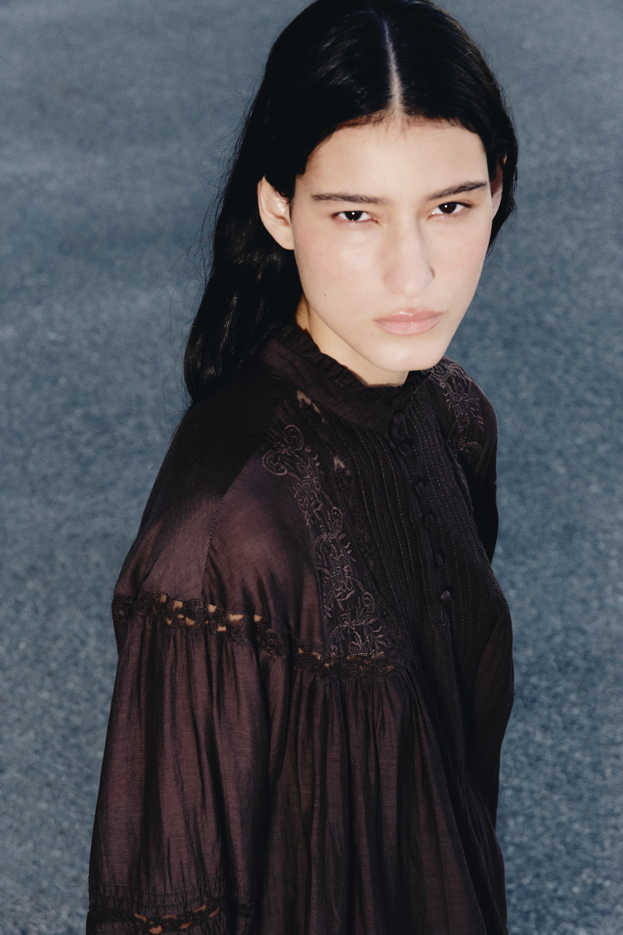 Lace-Trimmed Tunic Dress