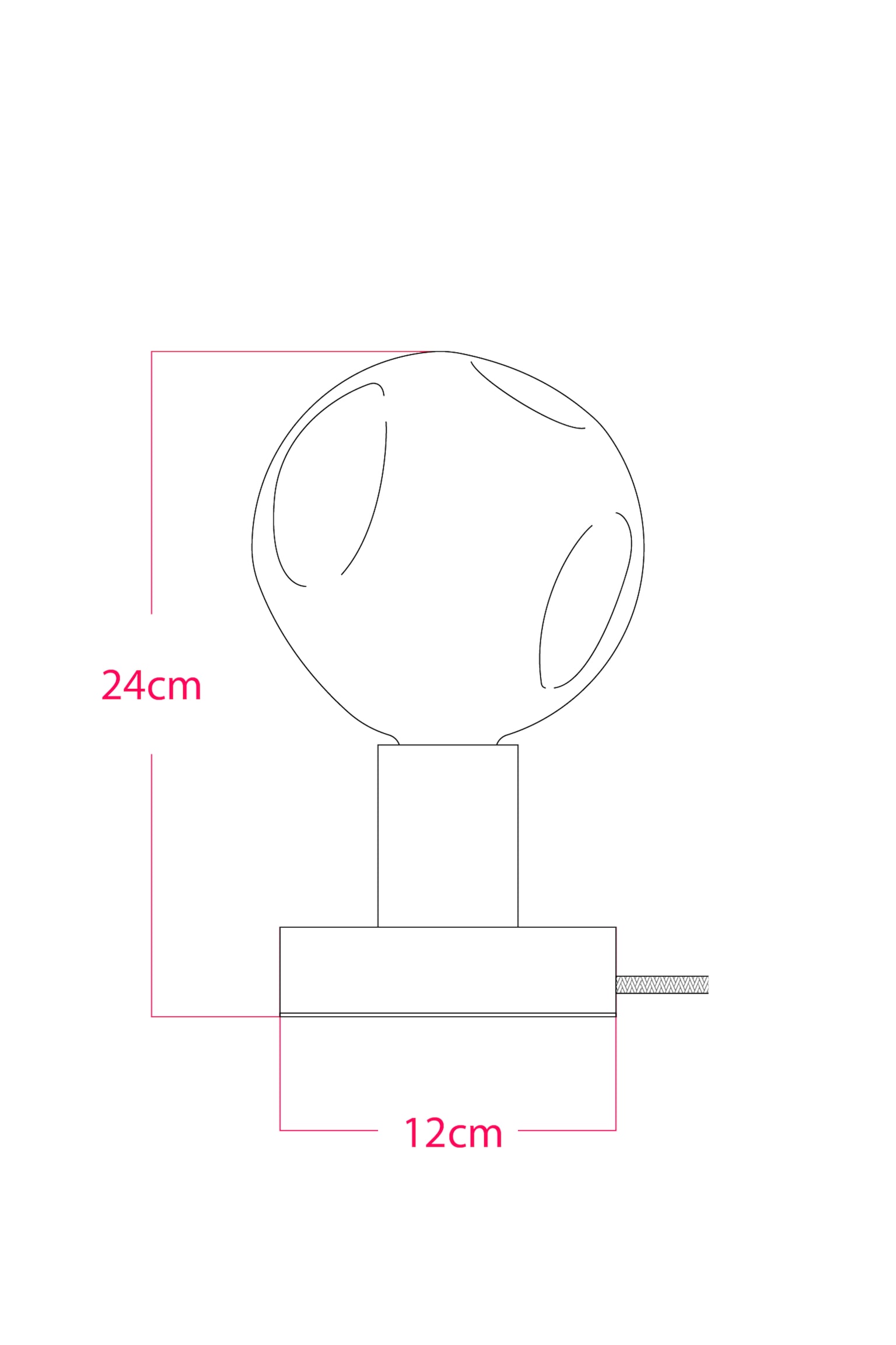 Bordslampa Wood Med Bumped Ljuskälla - Gyllene/naturligt Trä - 3