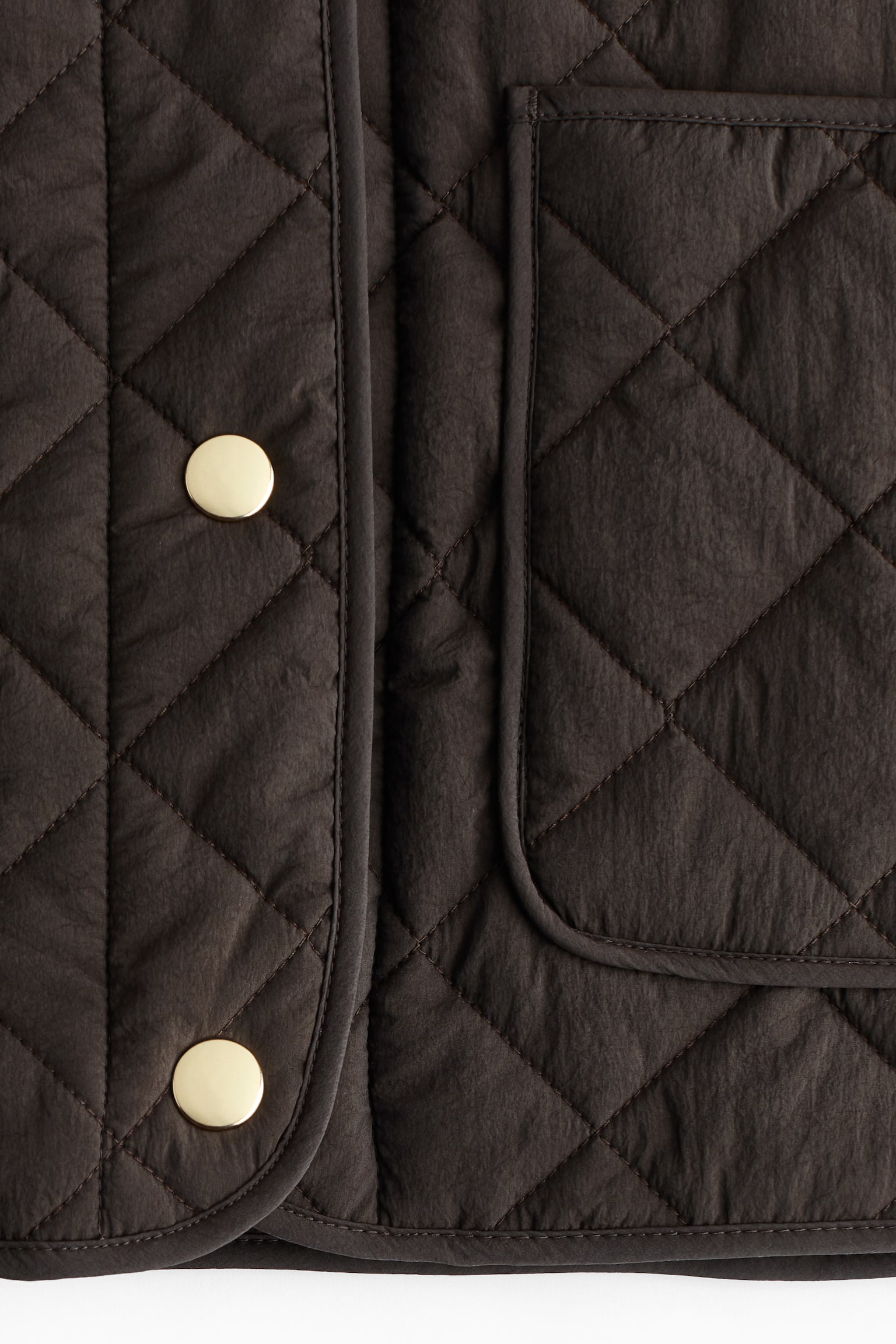 Женский жилет H&M Mama Before & After Babywearing Quilted Vest, цвет: Тёмный коричневый — фото 9