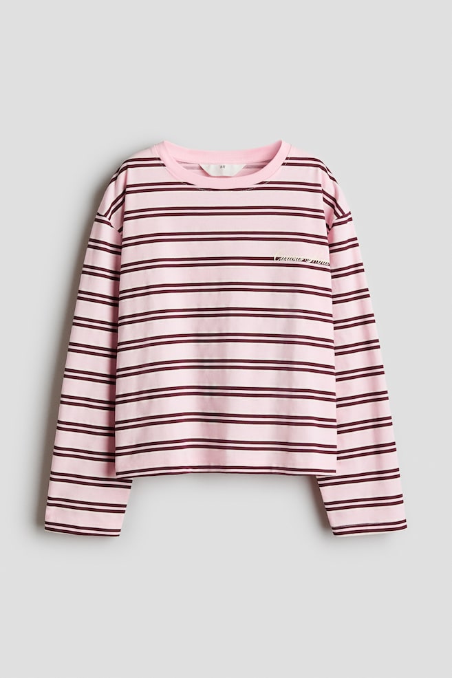 Camiseta de manga larga con motivo estampado - Rosa claro/Curious mind - 1