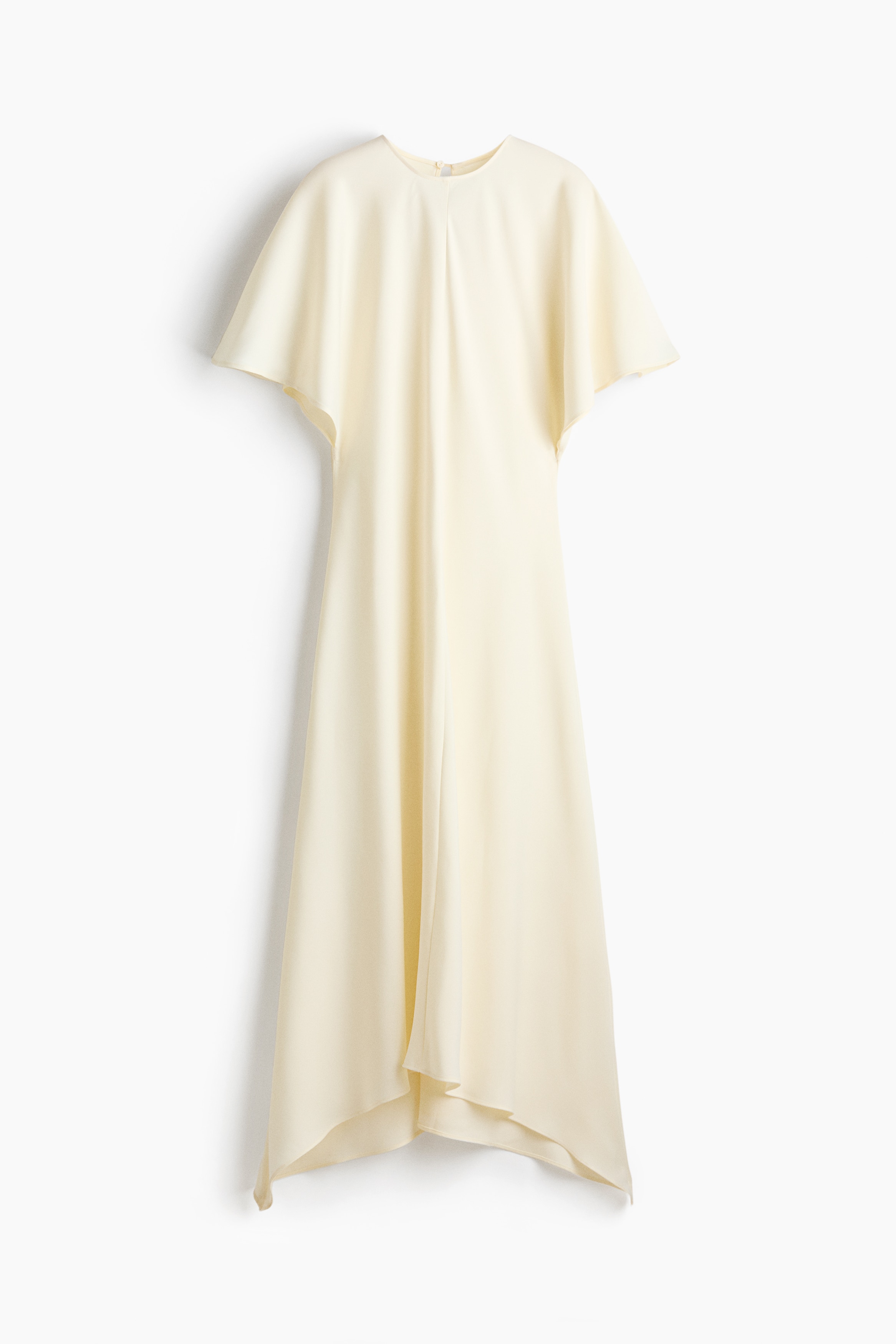 Midikleid aus Satin - Cremefarben/Hellgelb