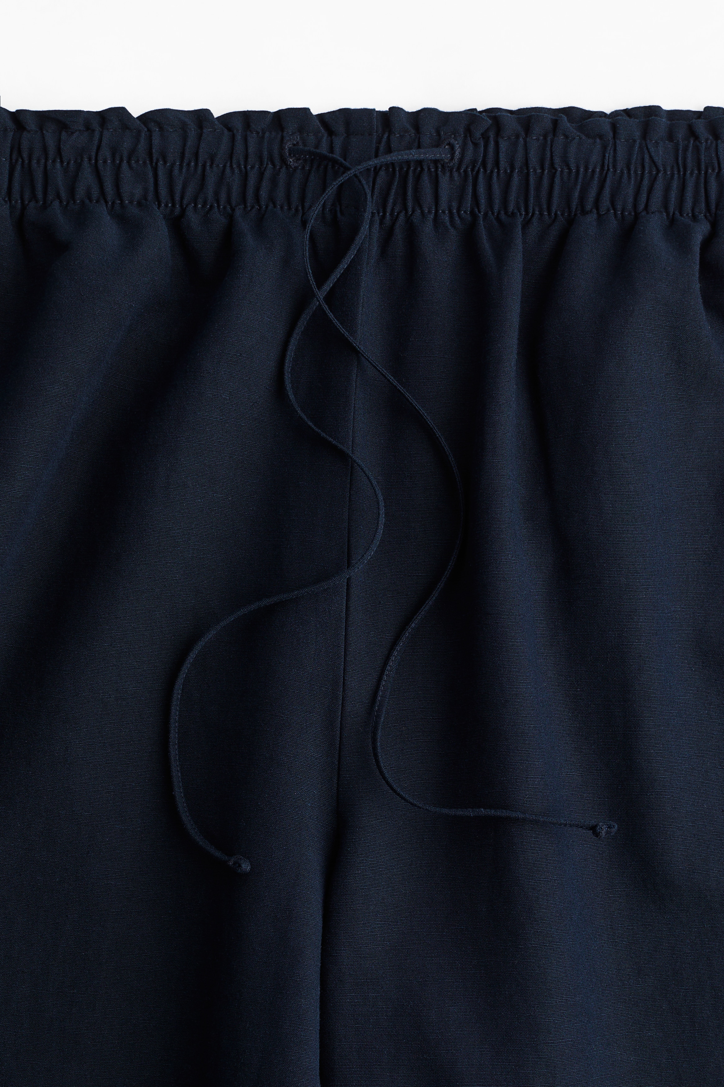 Wide linen-blend trousers