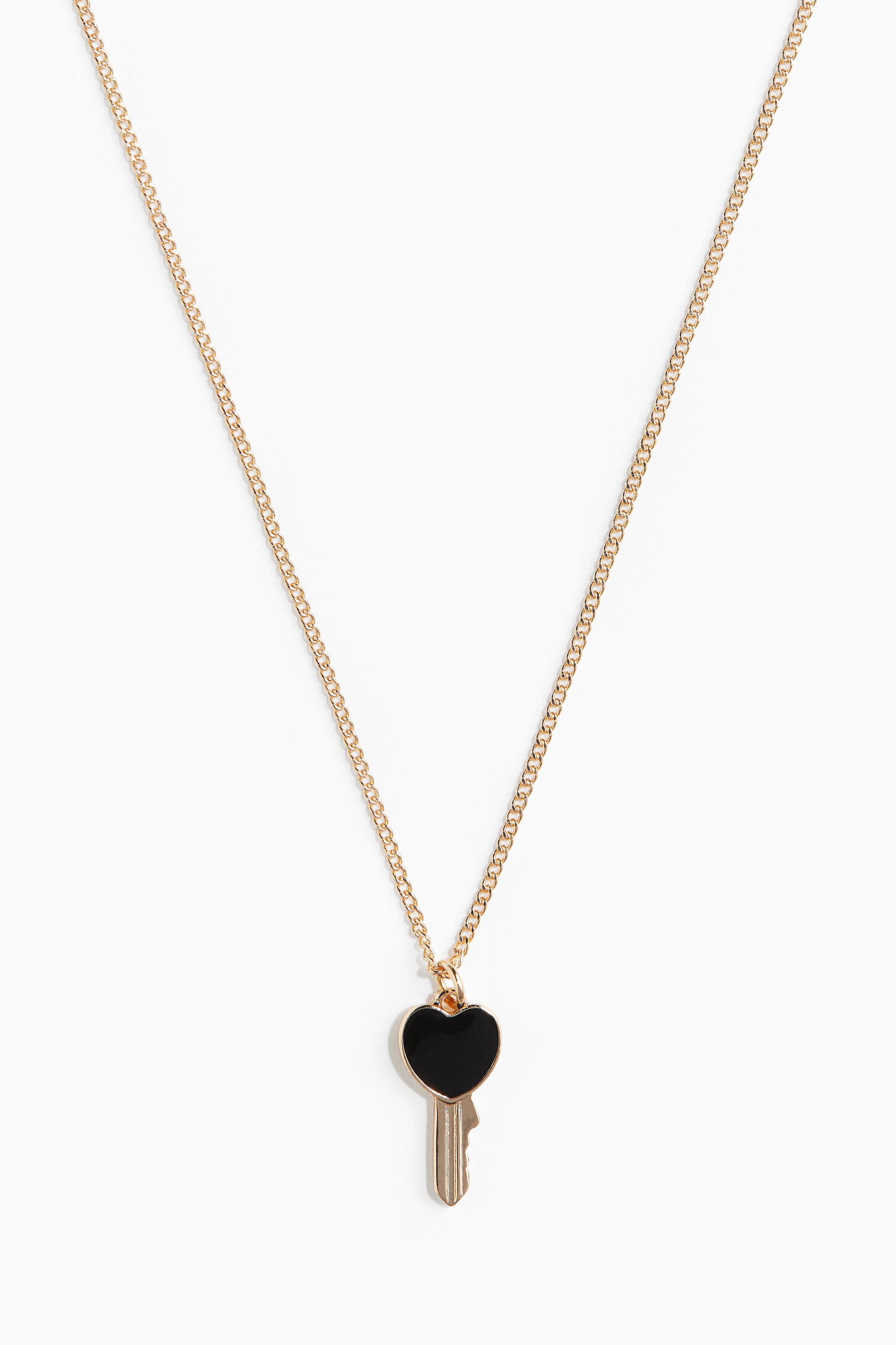 Collier avec pendentif - Doré/noir