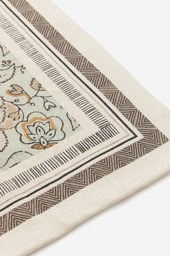 Patterned cotton rug - Khaki green/Patterned - 3