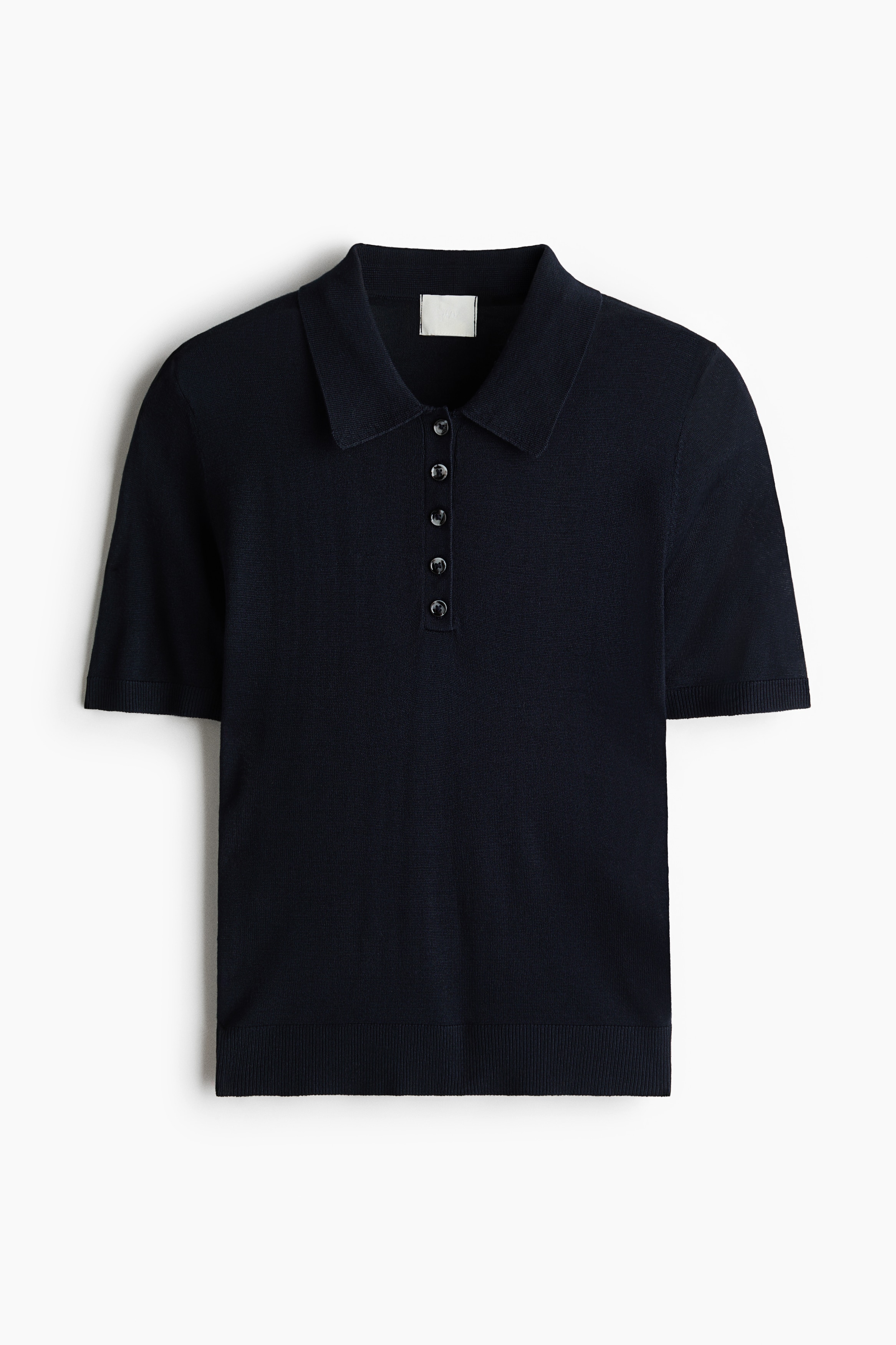 Playera polo tejida - Azul marino/Café/Rojo