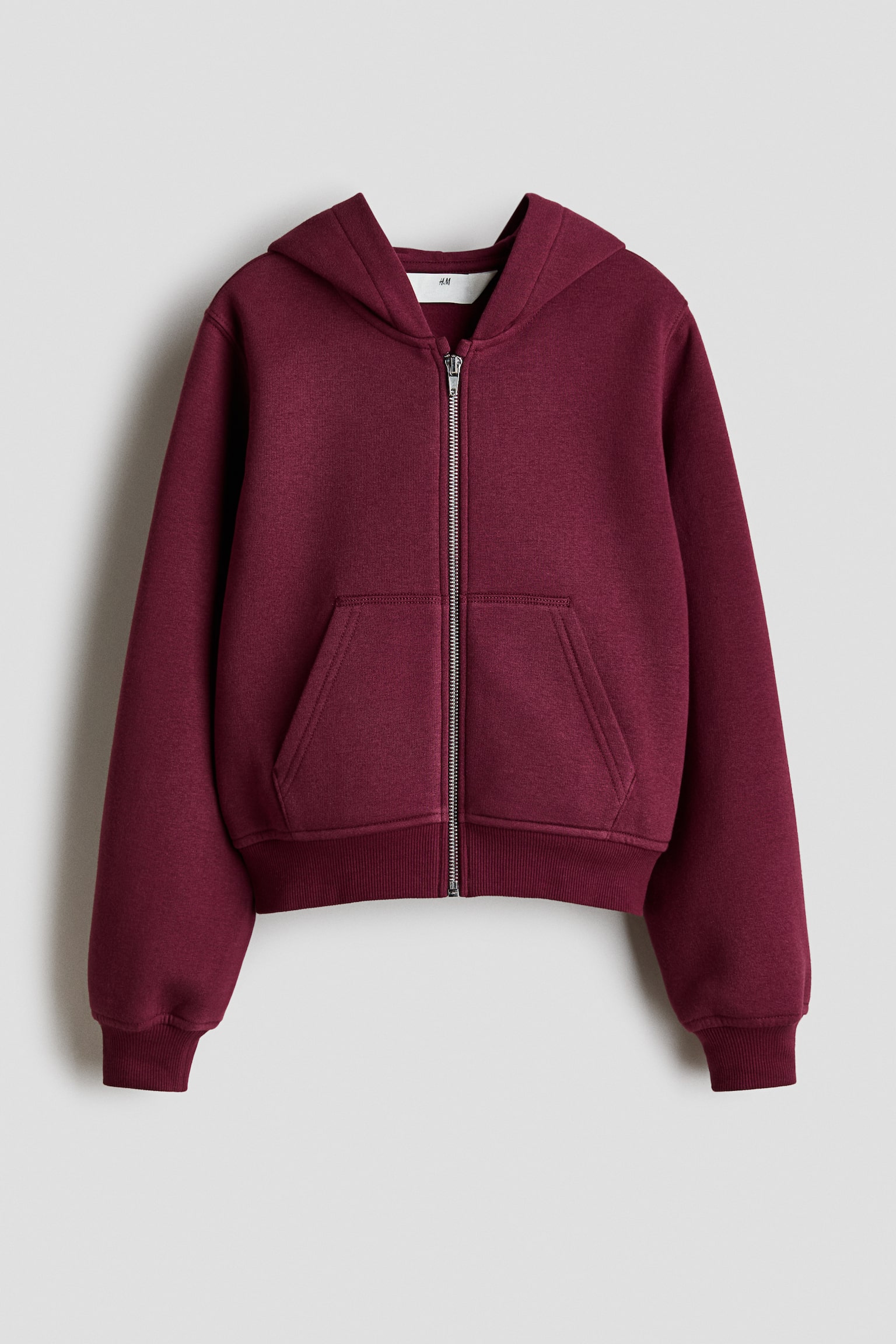 Chaqueta sudadera con capucha y cremallera - Rojo oscuro/Crema jaspeado/Rosa empolvado/Azul claro