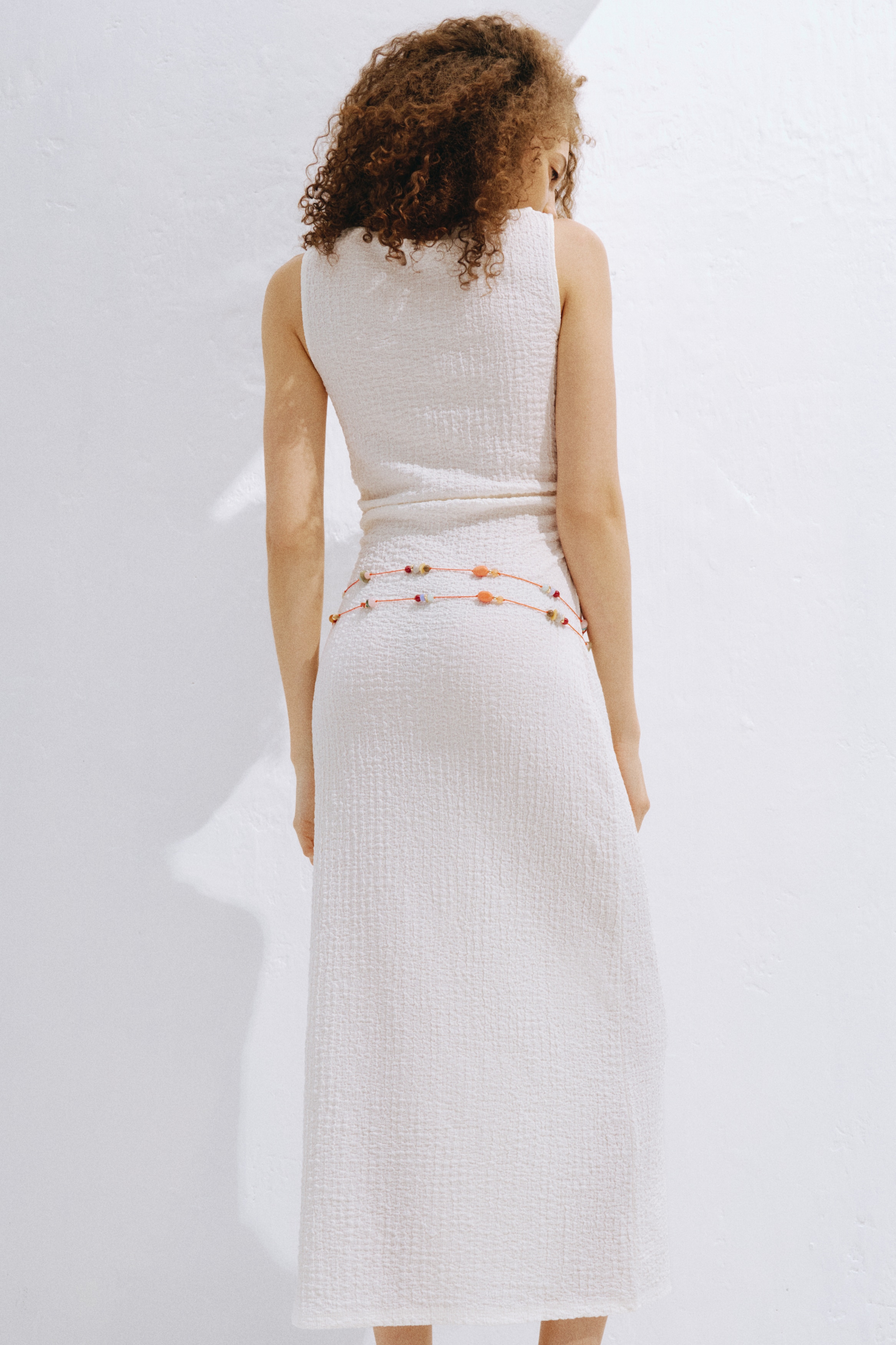 Crinkled Boat-Neck Dress thumbnail 3