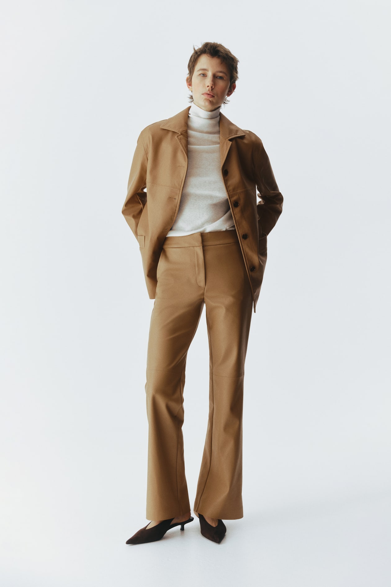 Bootcut Coated Pants - image 2