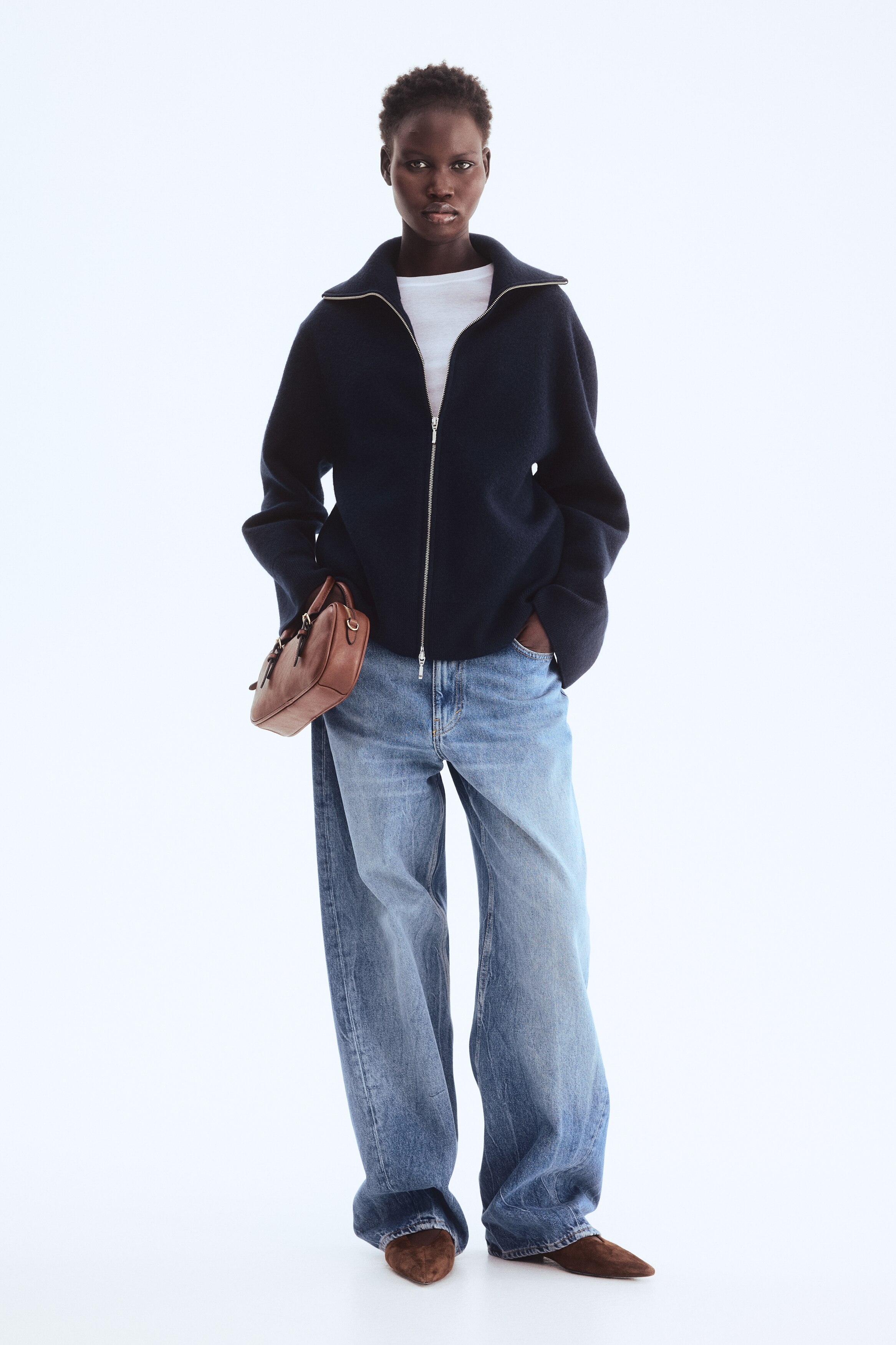 Wool Cardigan with Zipper — Image 10