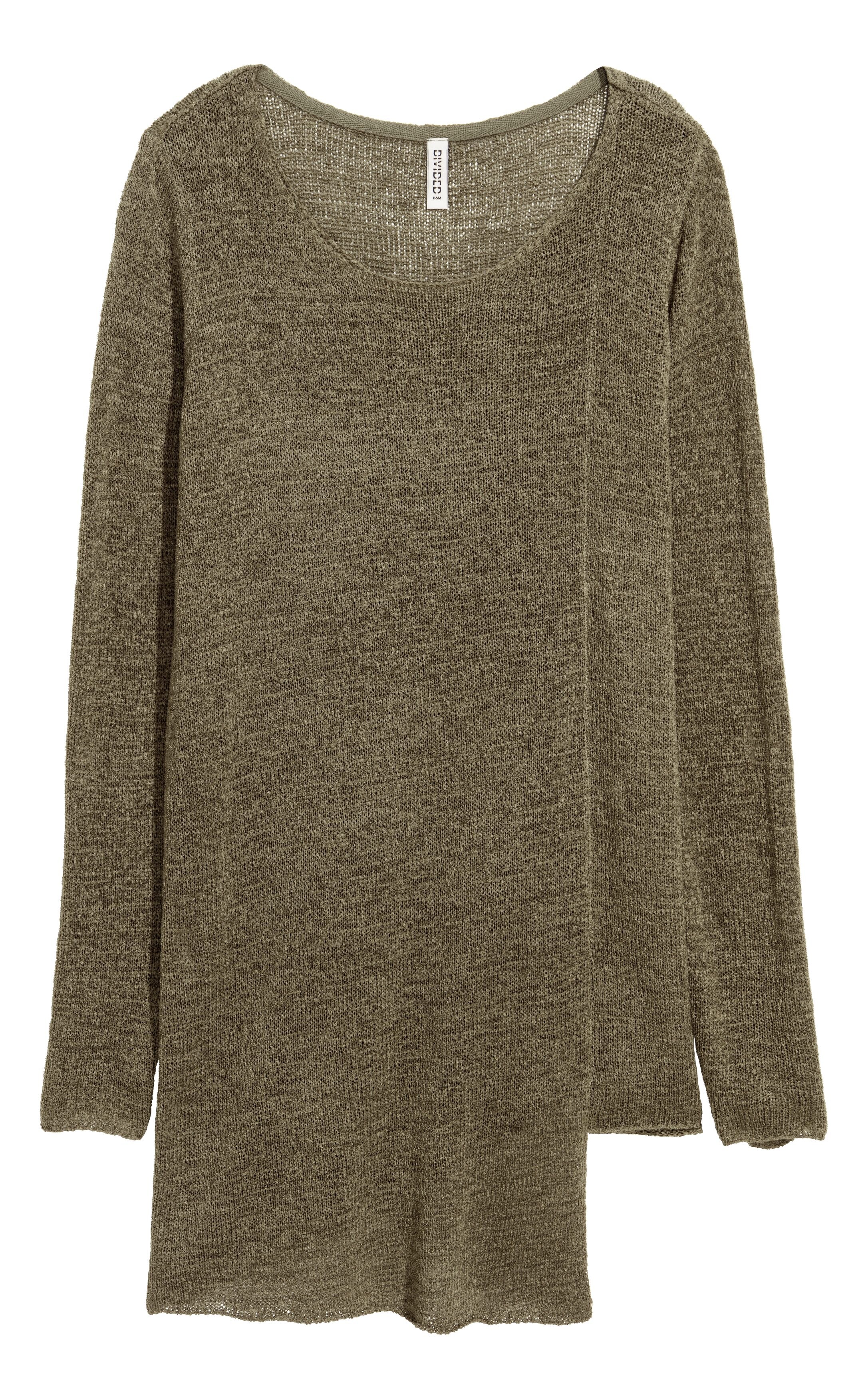 Asymmetric Sweater - Dark khaki green - Ladies | H&M US